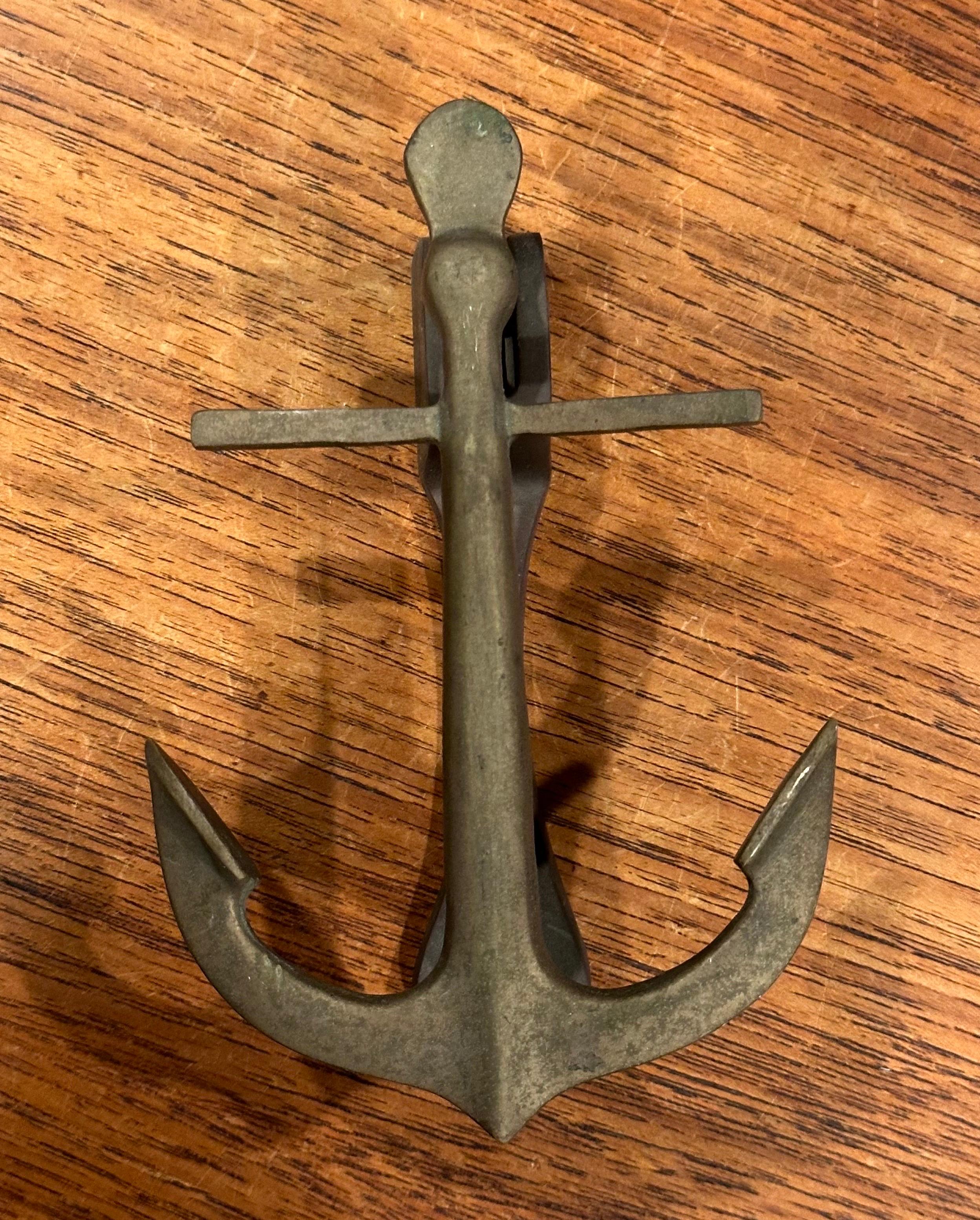 Vintage Brass Ship Anchor Door Knocker 1