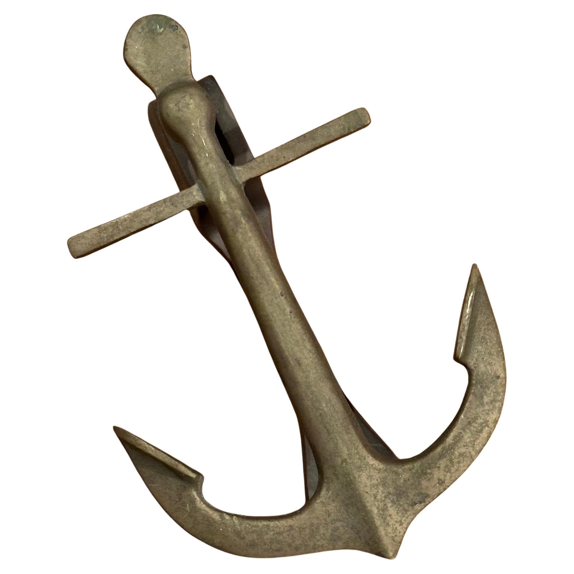 Vintage Brass Ship Anchor Door Knocker 2