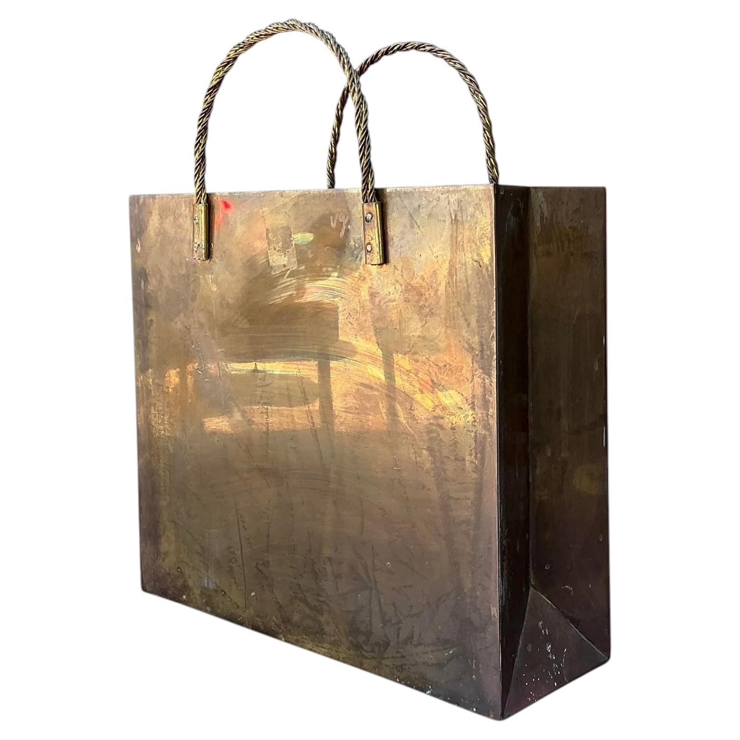 Bolsa de la compra vintage de latón