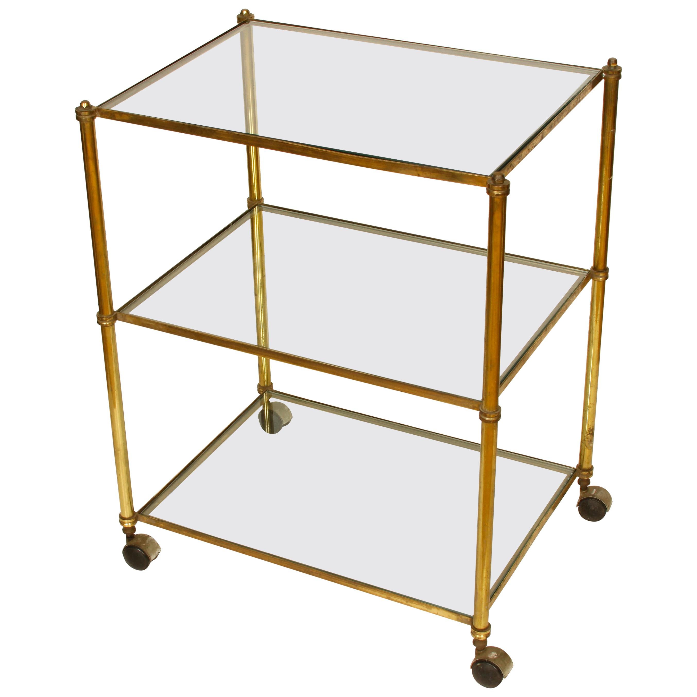 Vintage Brass Side Table