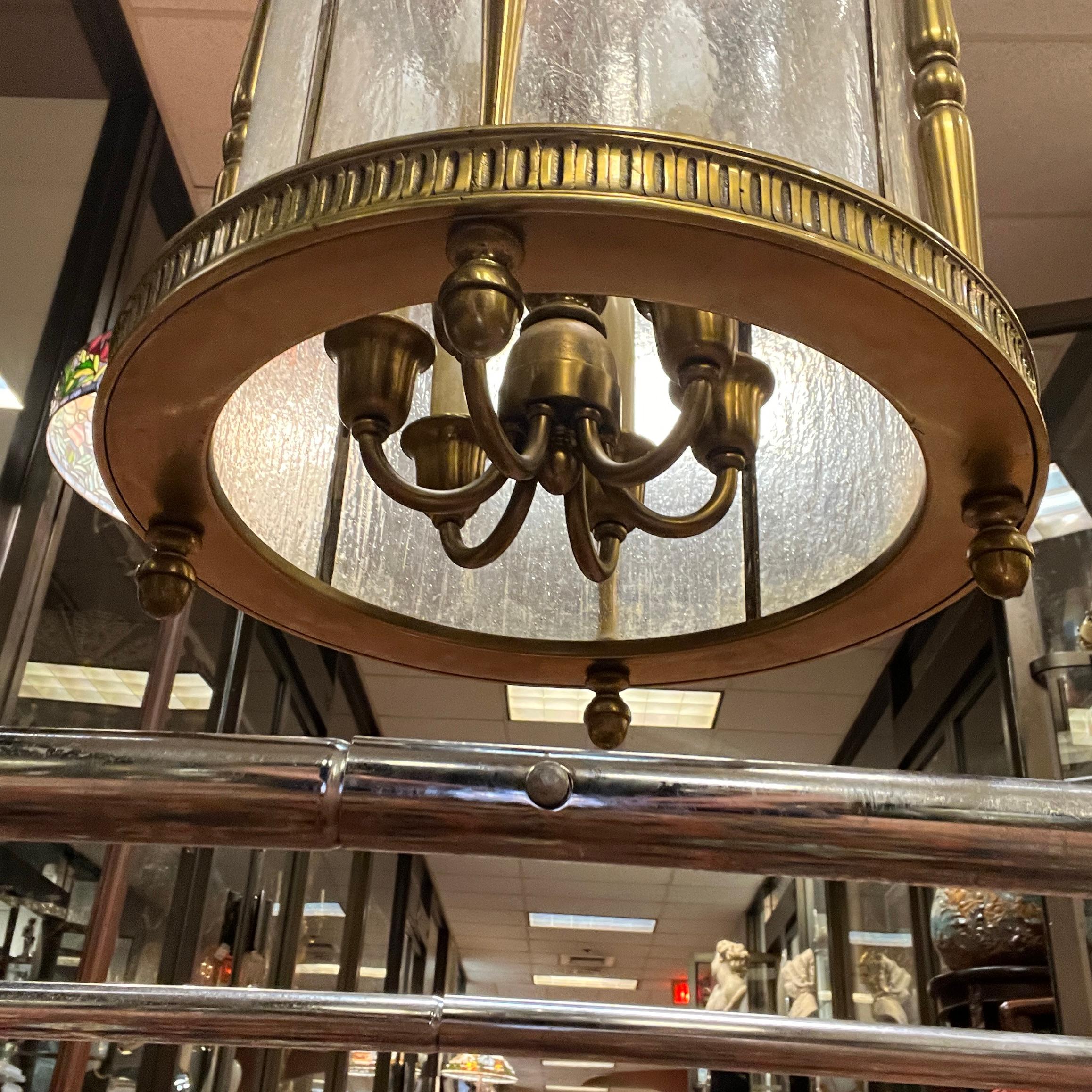 Sechs-LighLantern aus Messing im englischen Regency-Stil im georgianischen, amerikanischen Federal-Stil aus Messing im Angebot 10