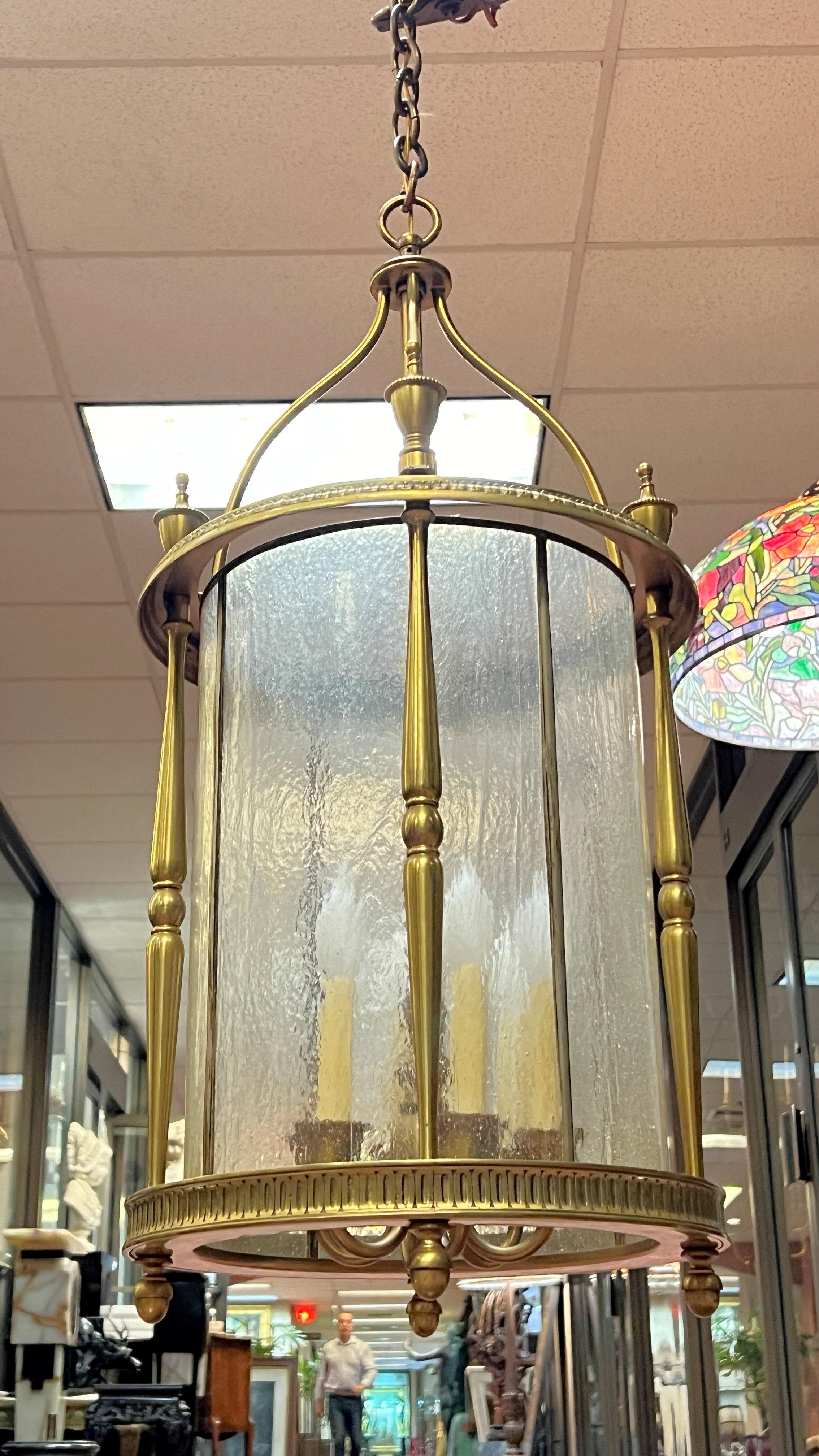 Sechs-LighLantern aus Messing im englischen Regency-Stil im georgianischen, amerikanischen Federal-Stil aus Messing im Zustand „Gut“ im Angebot in New York, NY