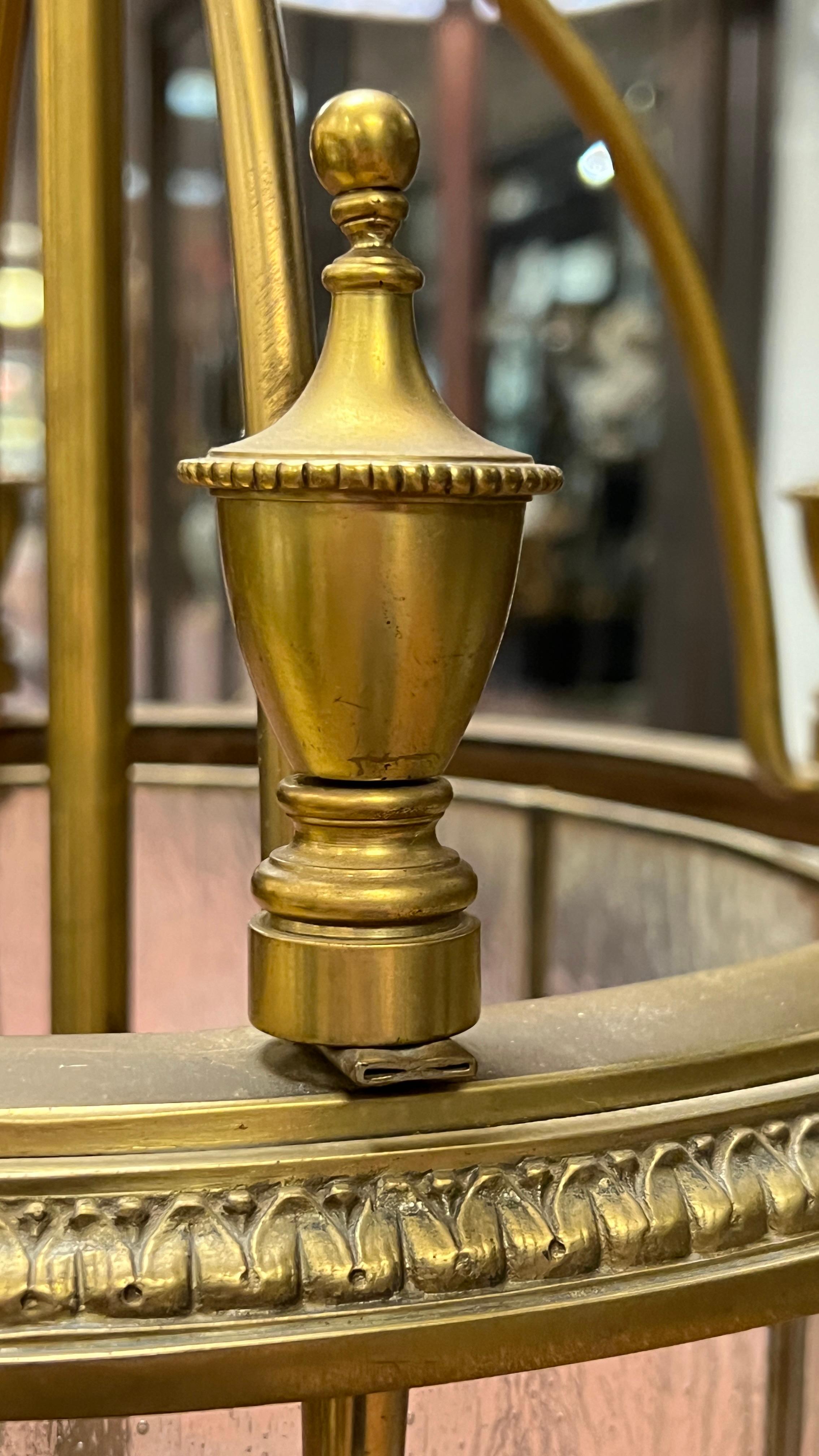 Sechs-LighLantern aus Messing im englischen Regency-Stil im georgianischen, amerikanischen Federal-Stil aus Messing im Angebot 1