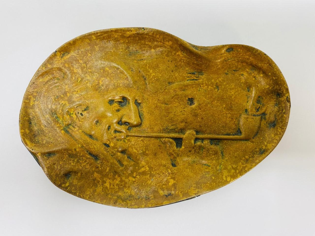 Vintage Brass “Smoker” Ashtray Dish, 1930s For Sale 1