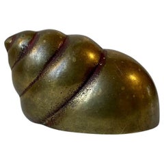 Vintage Brass Snail Shell Paperweight or Bottle Opener, 1970s