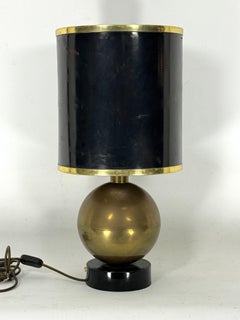 Vintage Brass sphere table lamp. Italy 1970s