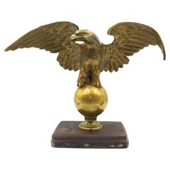 Antique Brass Spreadwing Eagle, Late 19th Century