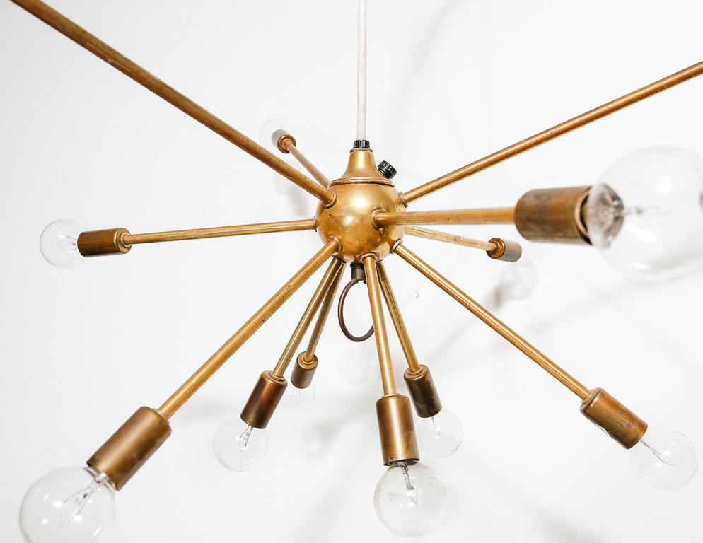 Mid-Century Modern Vintage Brass Sputnik Lamp