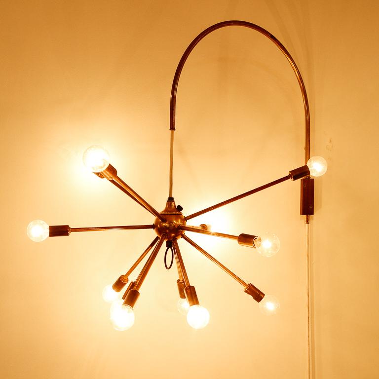 Vintage Brass Sputnik Lamp 1