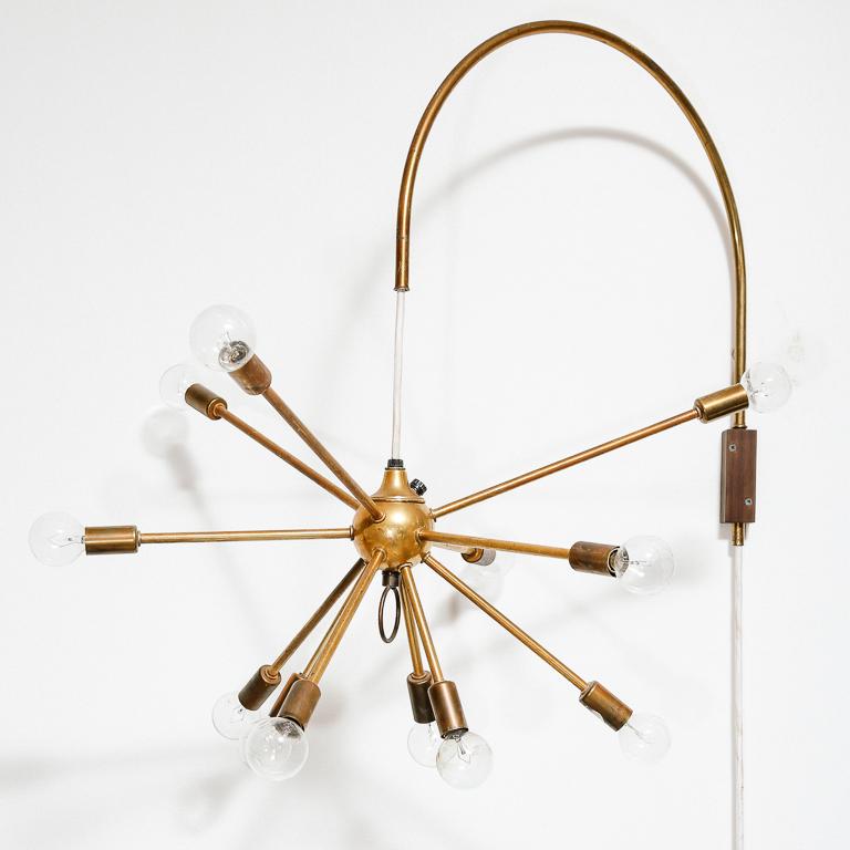 Vintage Brass Sputnik Lamp 2