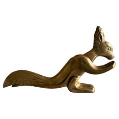 Vintage Brass Squirrel Nutcracker, Germany, 1950s