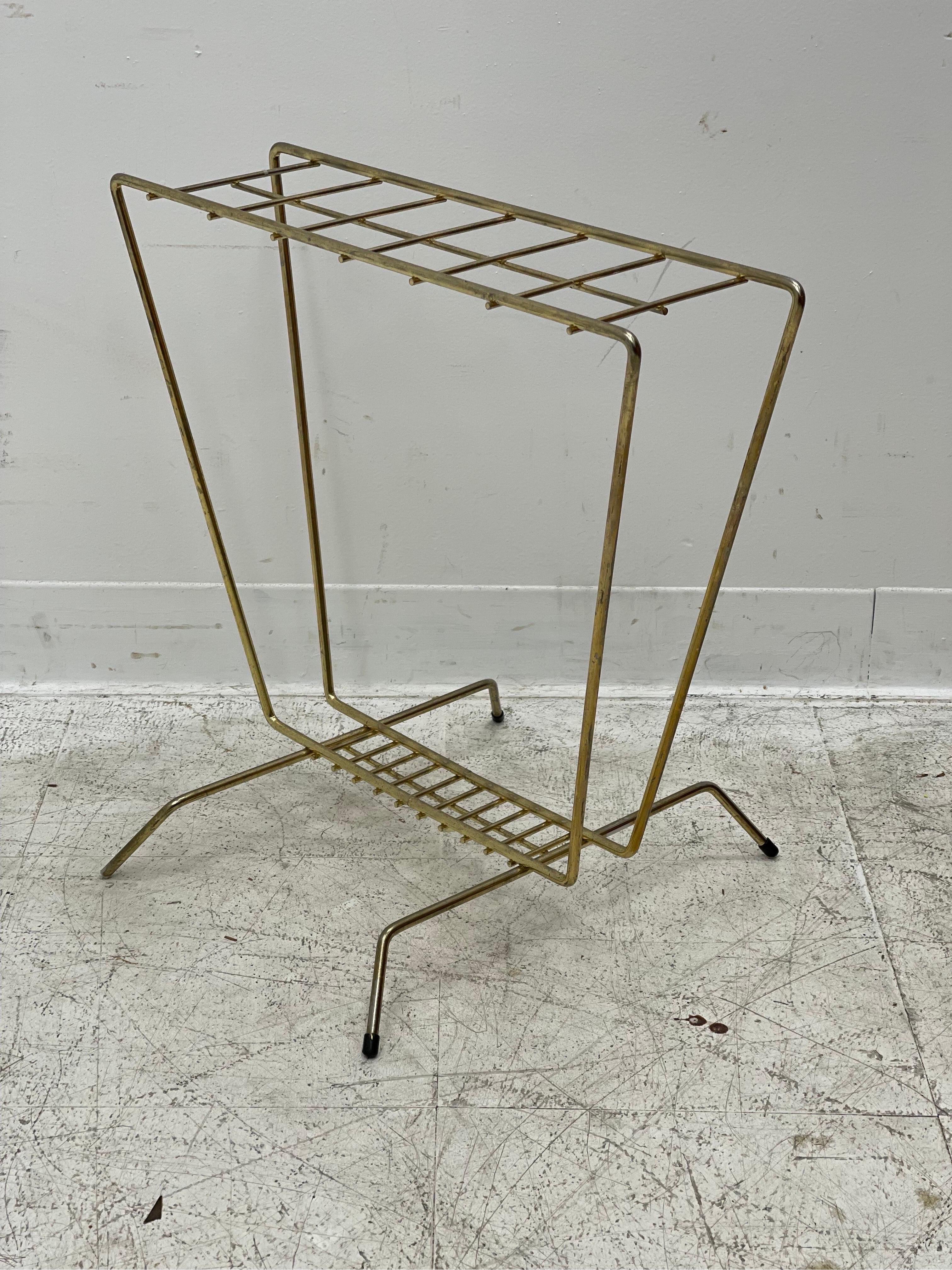 Late 20th Century Vintage Brass Stand For Sale