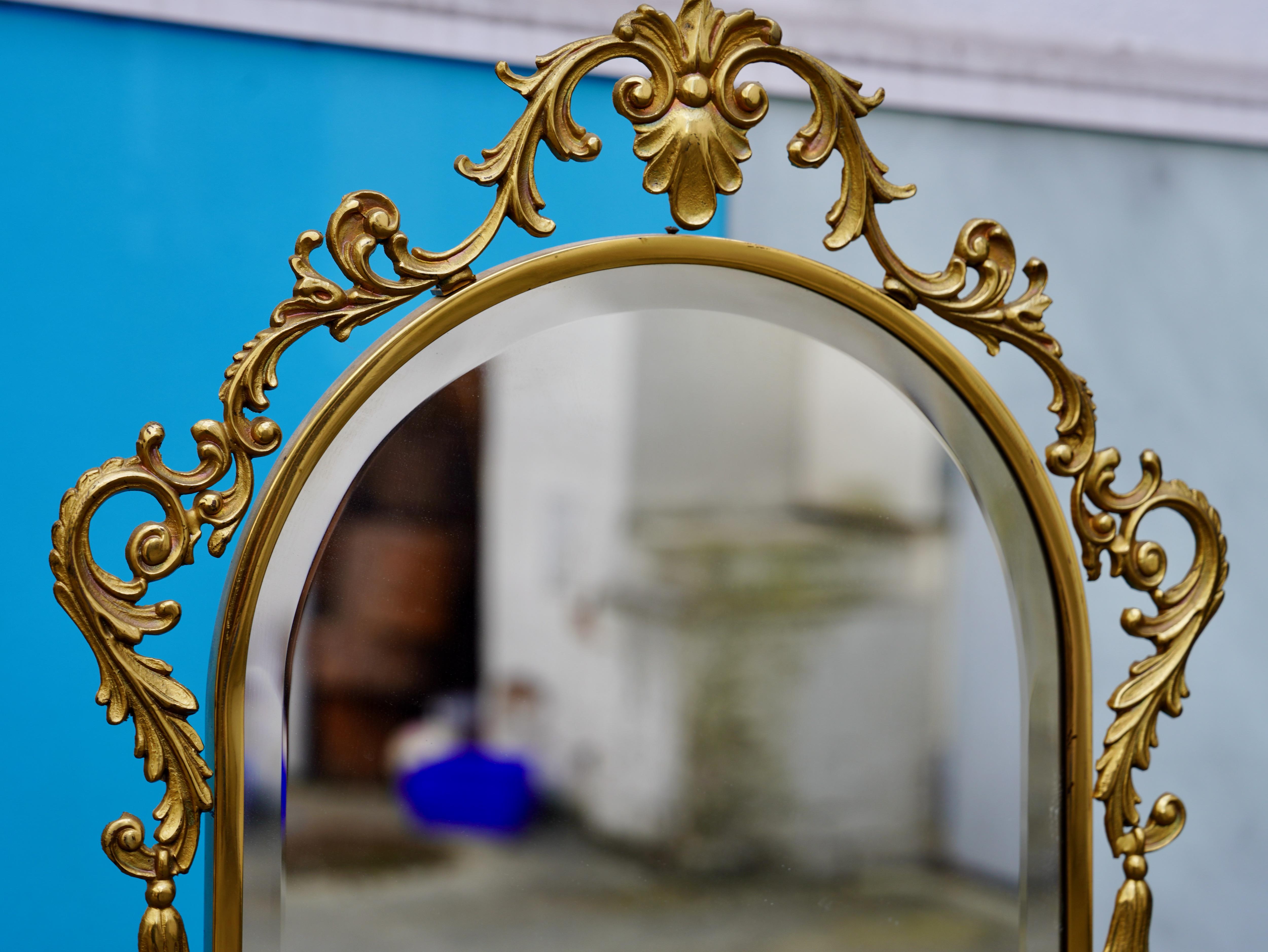 antique ornate floor mirror