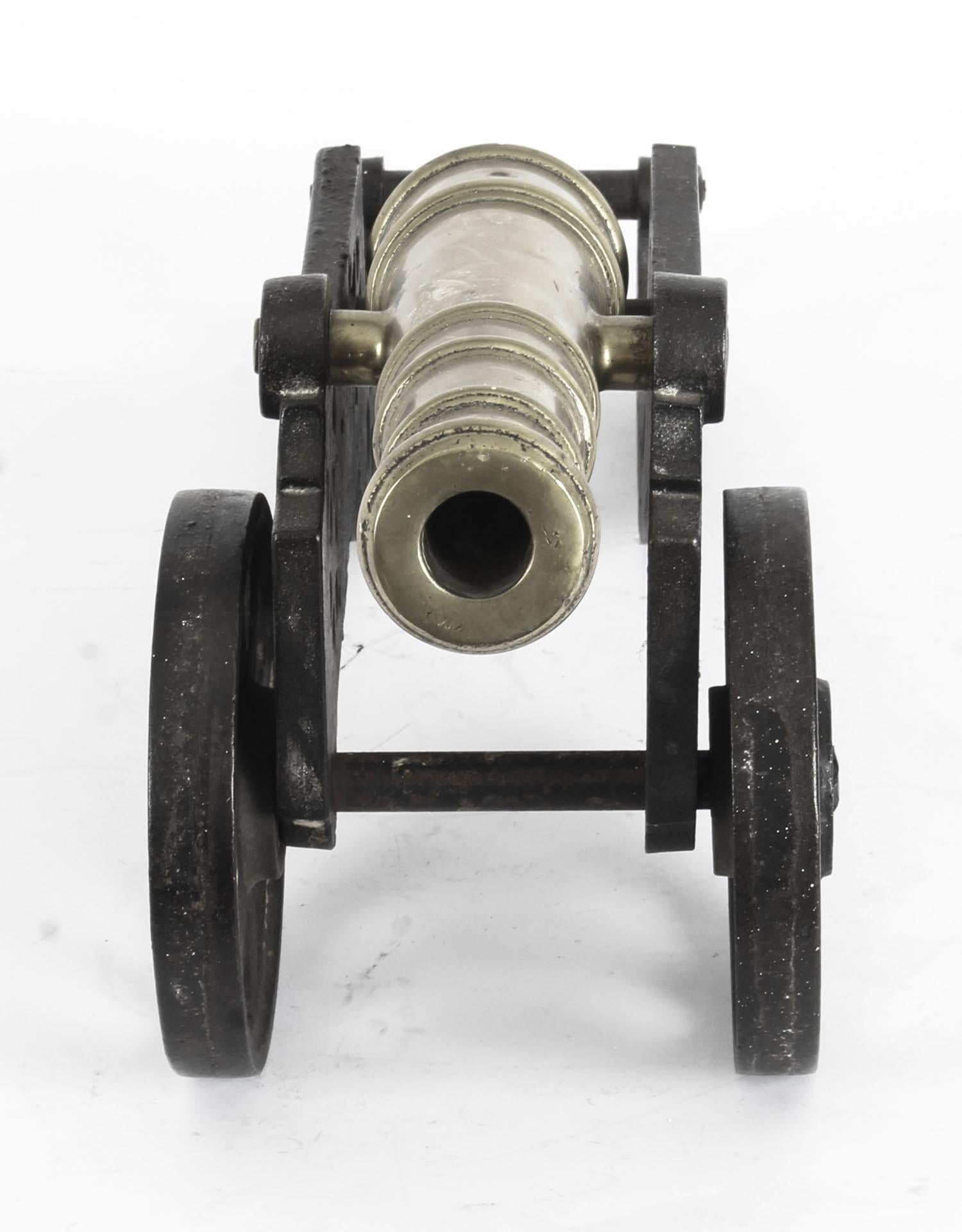 Vintage Brass & Steel Signal Cannon, 20th Century 3