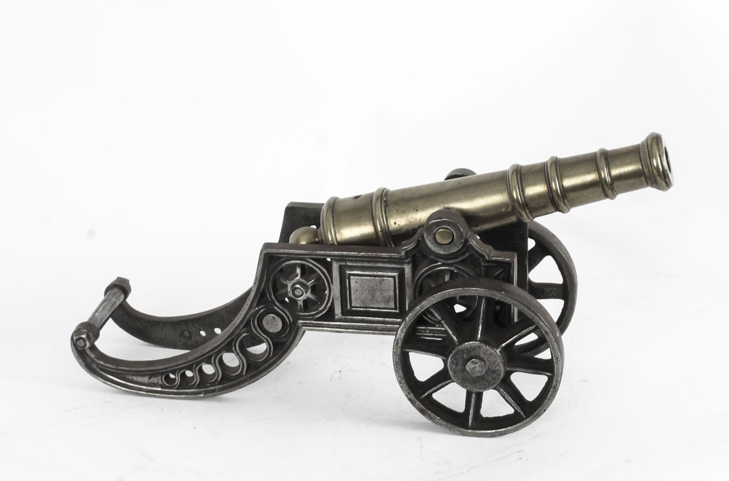 Vintage Brass & Steel Signal Cannon, 20th Century 4