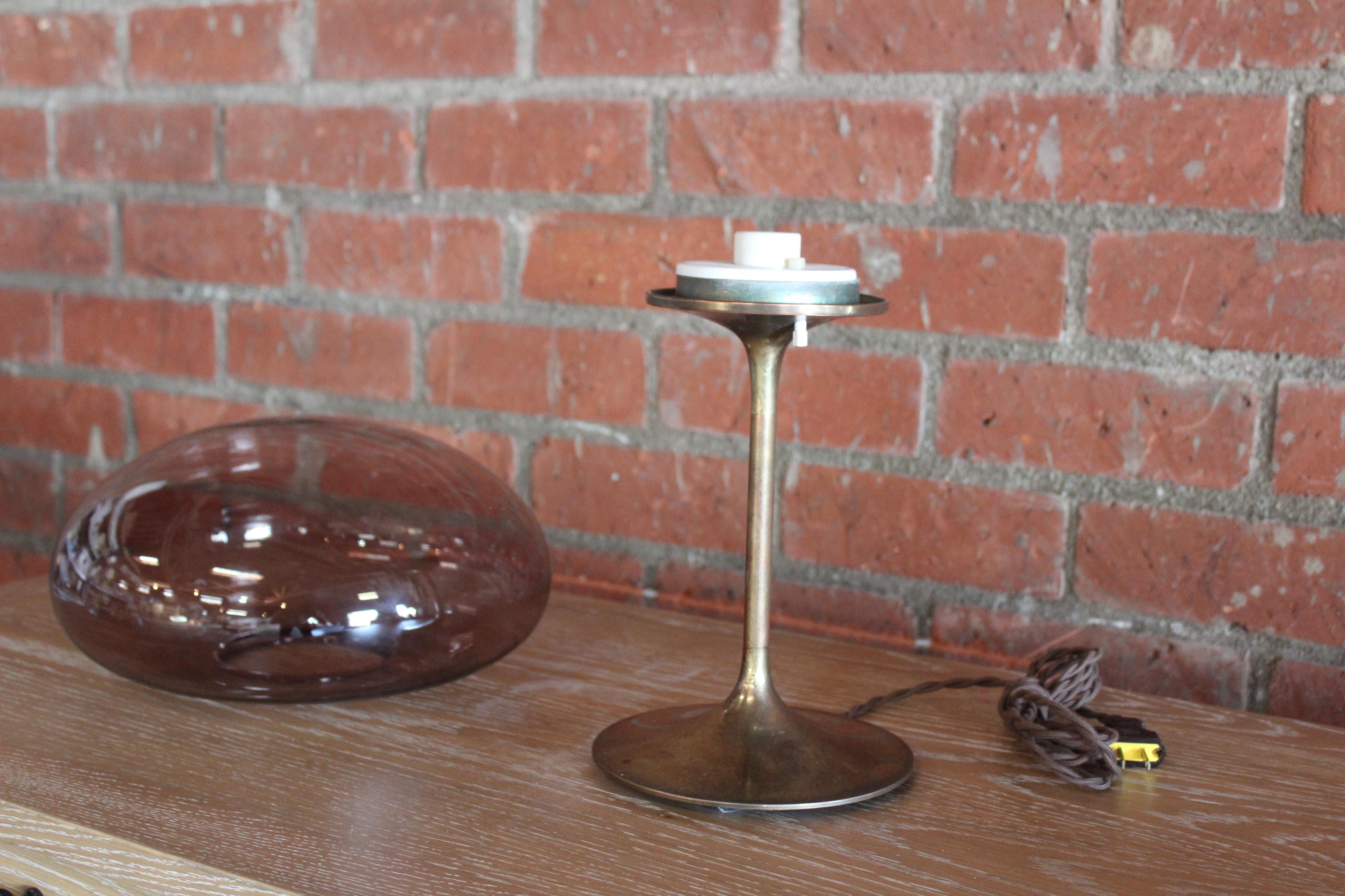 Vintage Brass Stemlite Table Lamp by Bill Curry 6