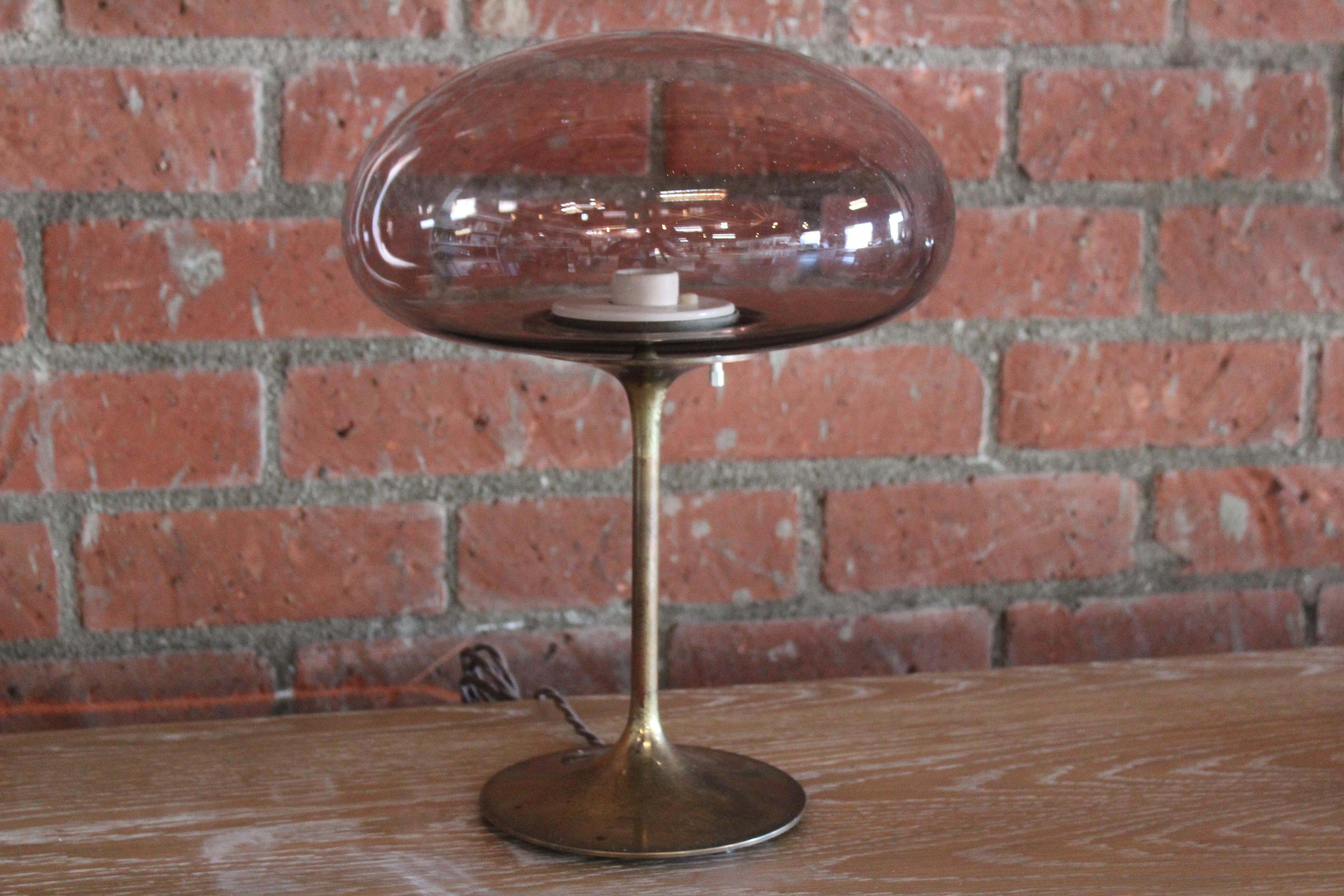Mid-Century Modern Vintage Brass Stemlite Table Lamp by Bill Curry