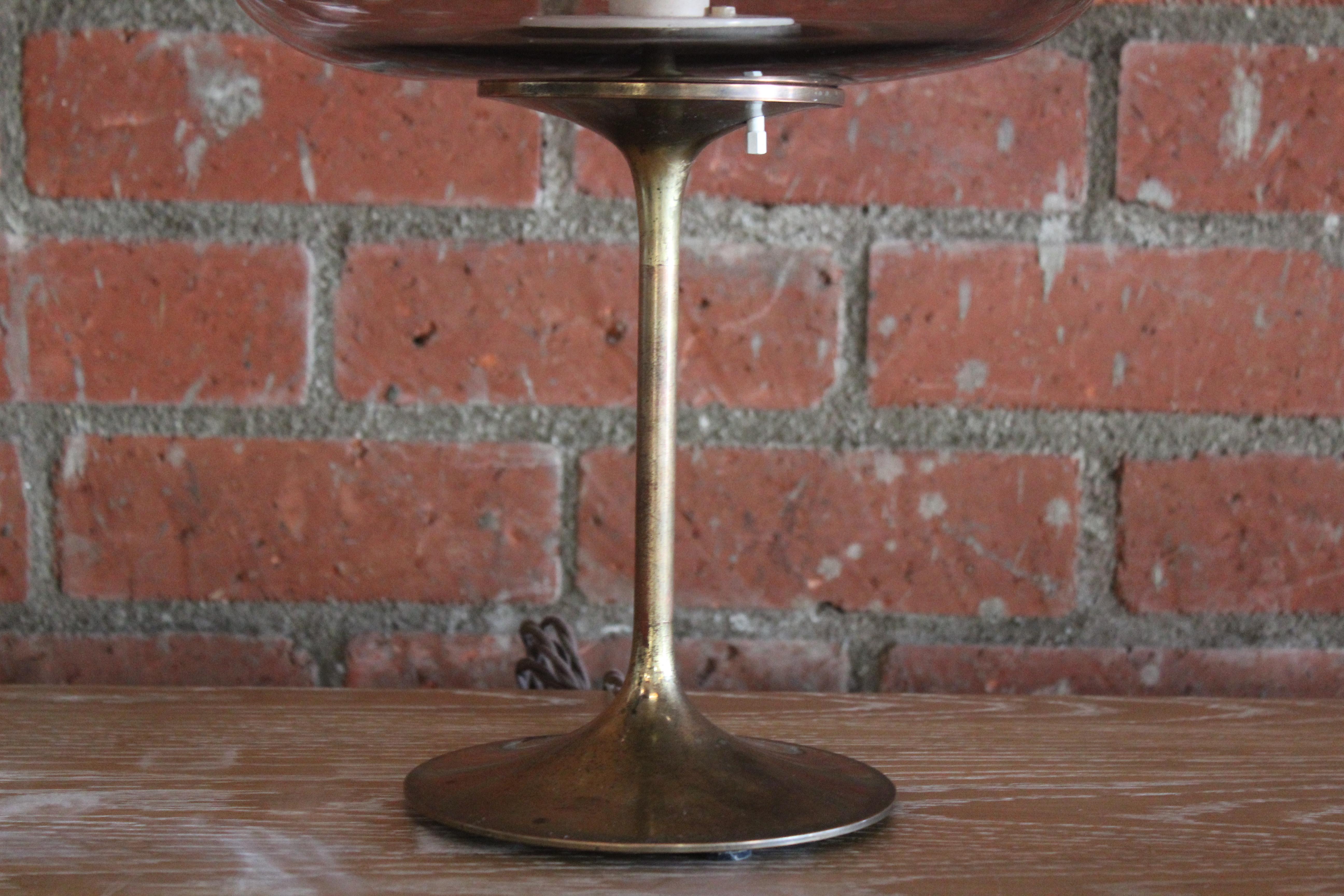 Vintage Brass Stemlite Table Lamp by Bill Curry In Good Condition In Los Angeles, CA