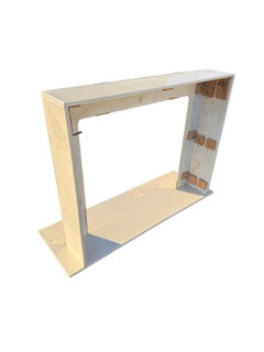 Vintage Brass & Stone Fireplace Surround Mantel & Hearth