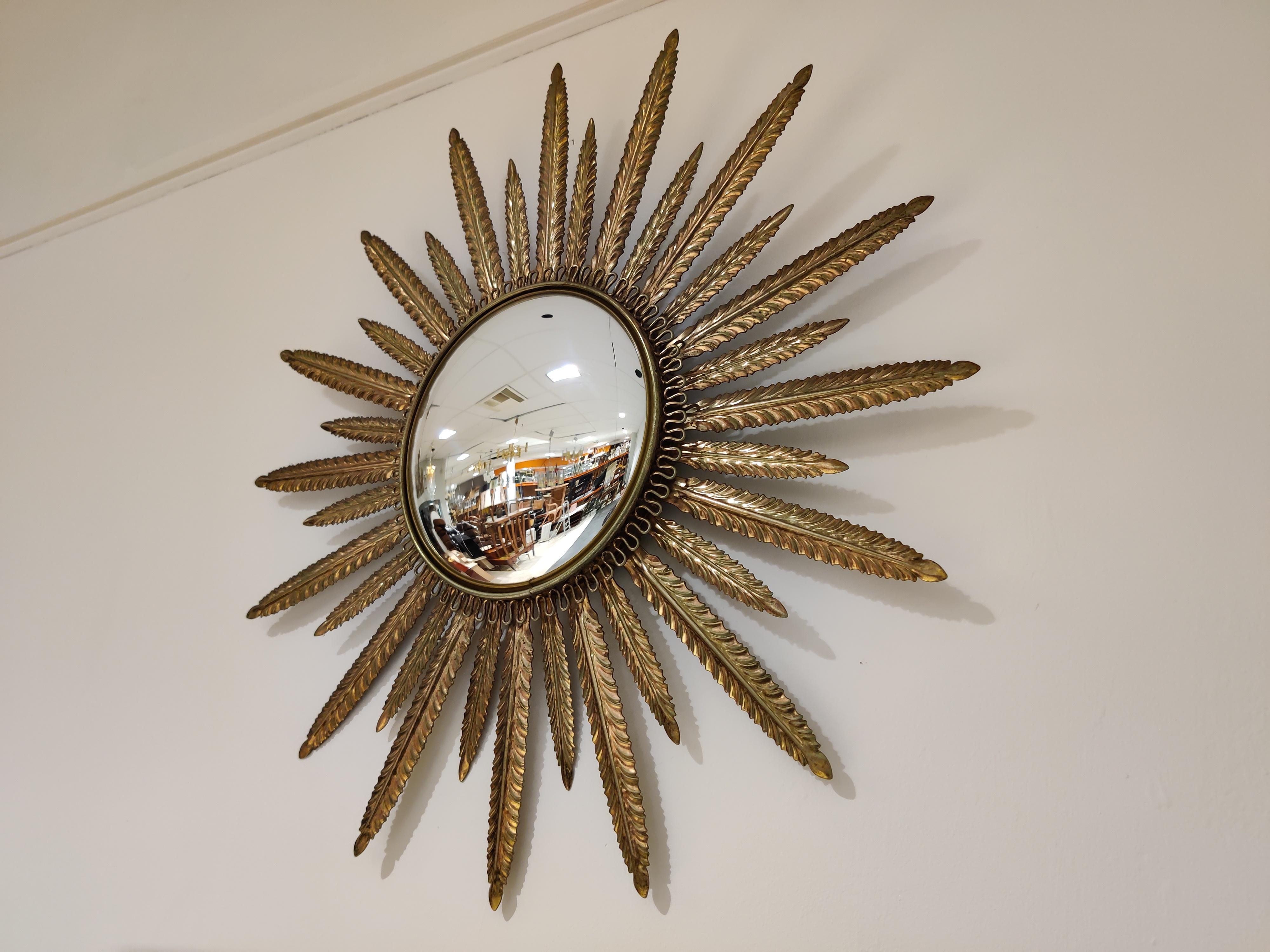 Empire Vintage Brass Sunburst Mirror, 1960s
