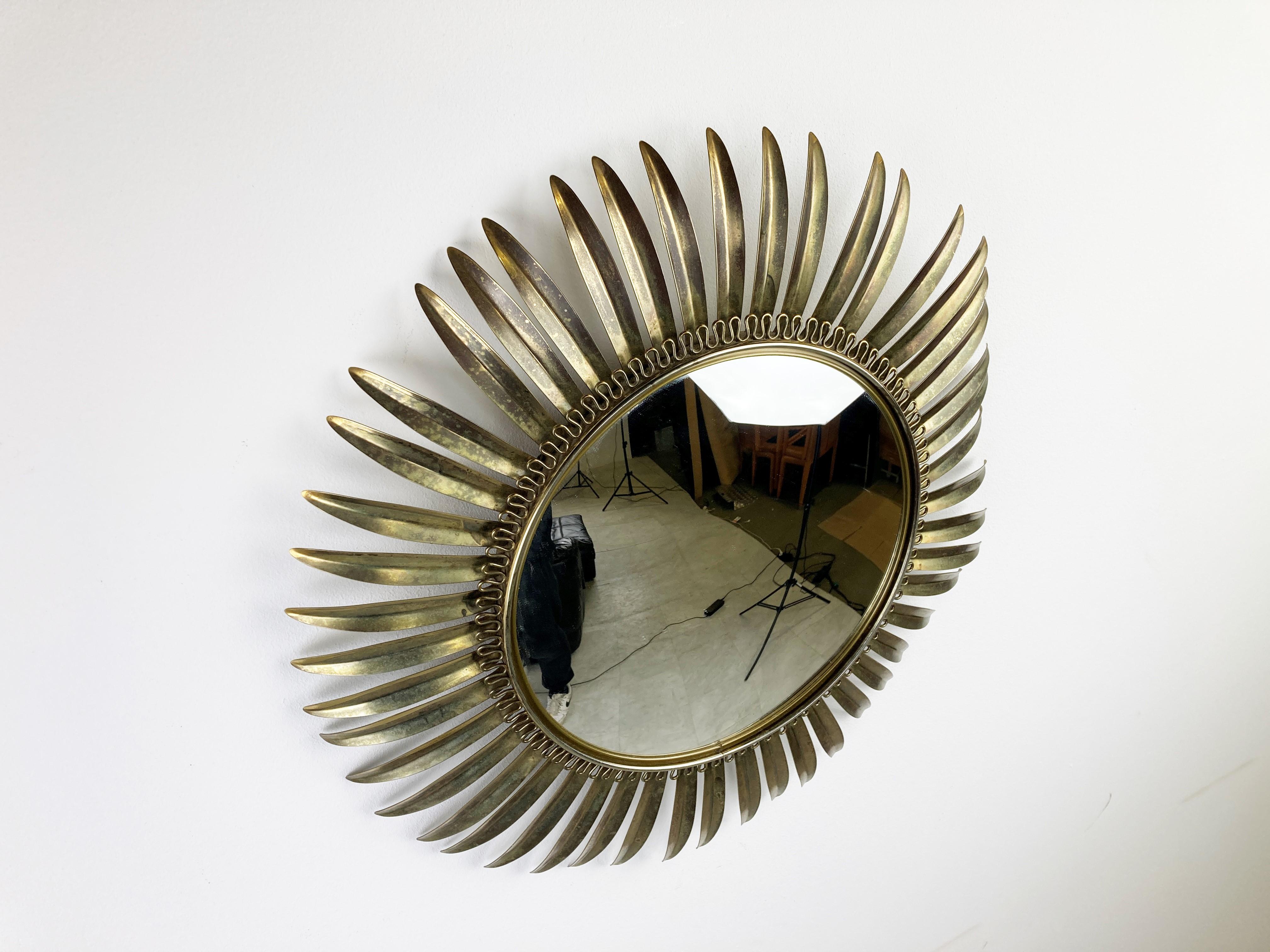 Empire Vintage Brass Sunburst Mirror 1970s
