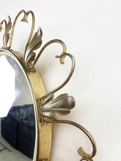 Miroir vintage en laiton à effet soleil