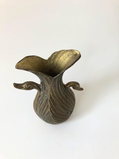 Vintage Brass Swan Vase