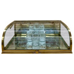 Vintage Messing Tisch Vitrine - Vitrine
