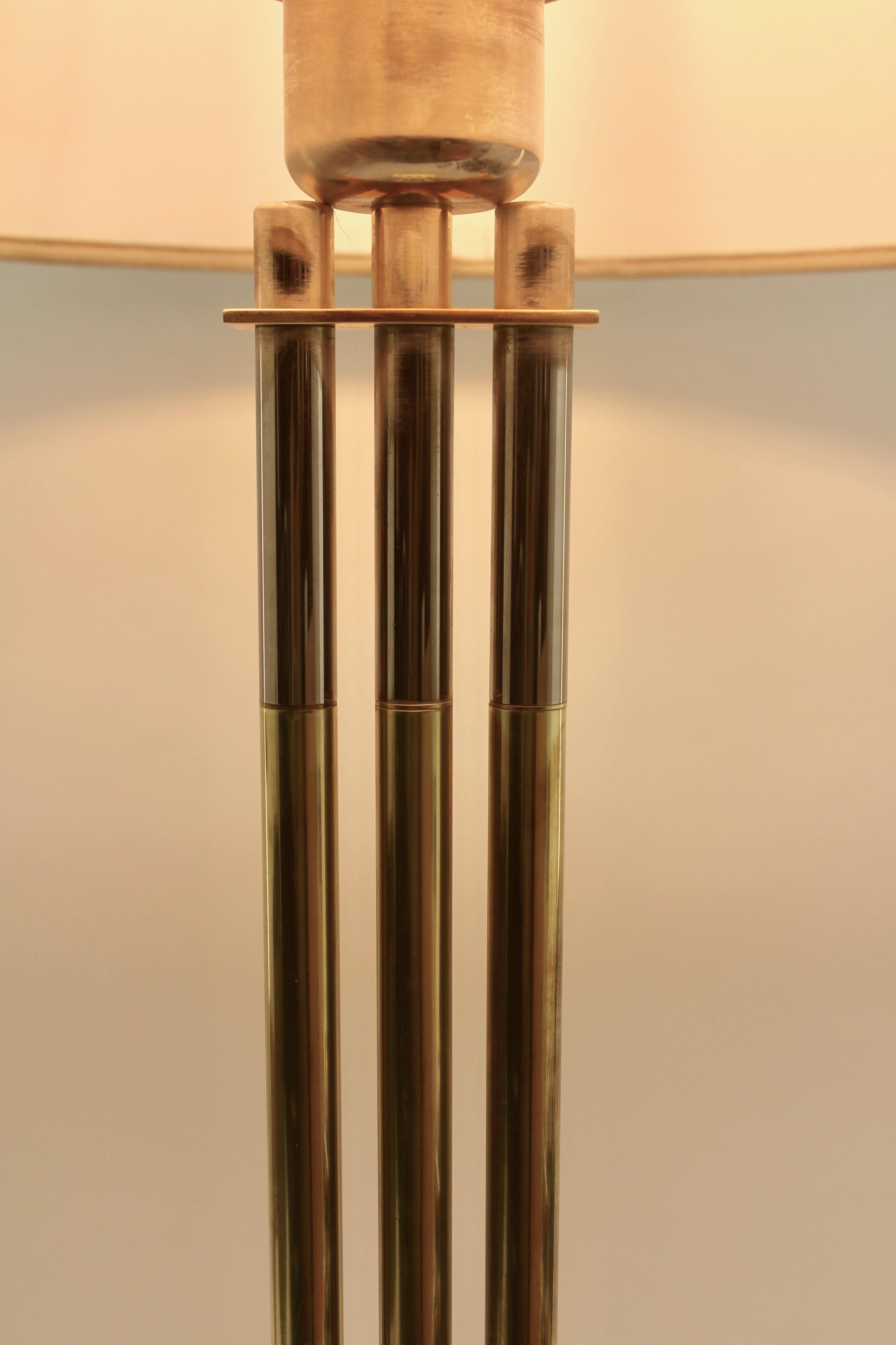 Late 20th Century Vintage Brass Table Lamp by Willy Rizzo for De Knudt, 'Numbered 3784', 1970s