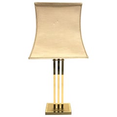 Vintage Brass Table Lamp by Willy Rizzo for Deknudt, 1970s