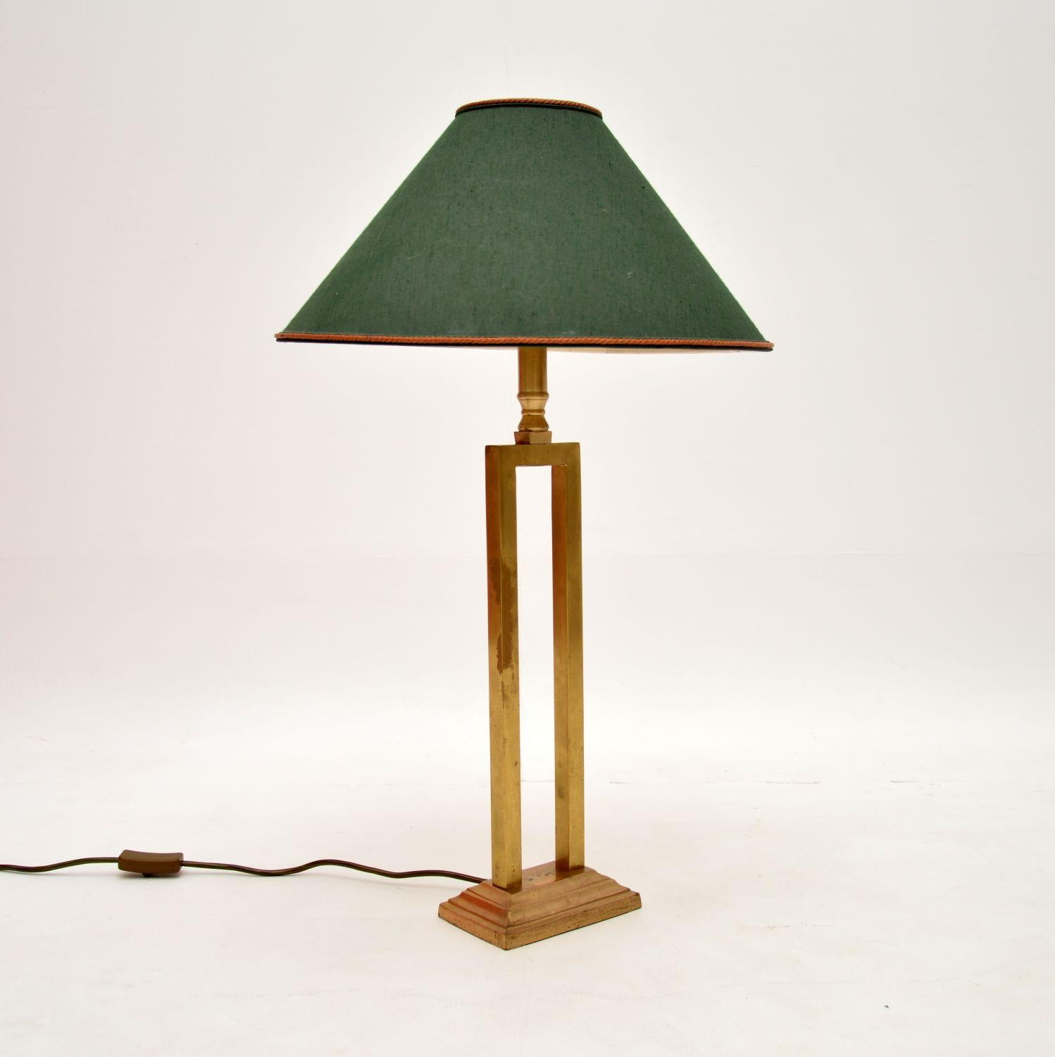 Mid-Century Modern Vintage Brass Table Lamp For Sale