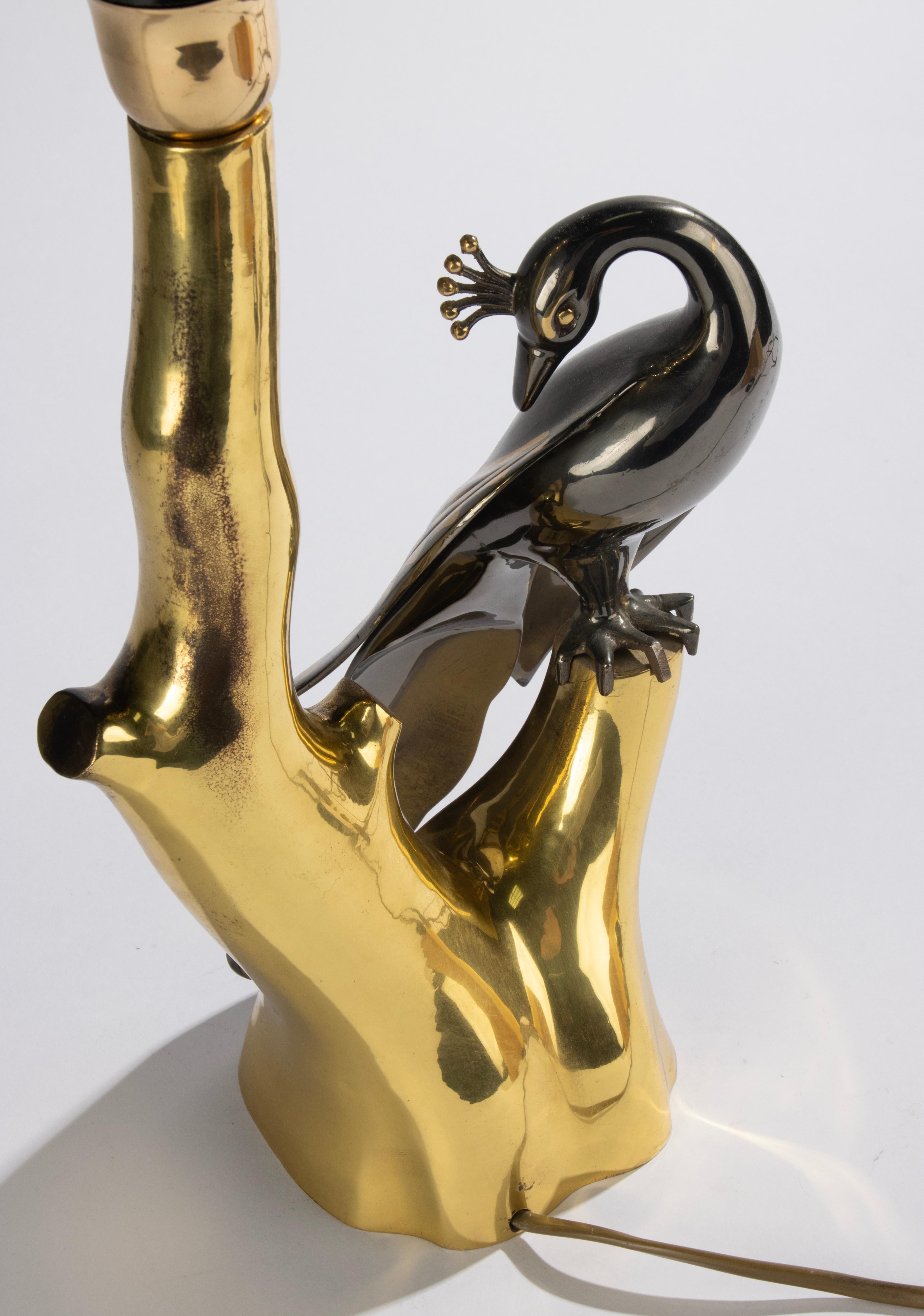 Vintage Brass Table Lamp - Peacock - Willy Daro - Hollywood Regency 5
