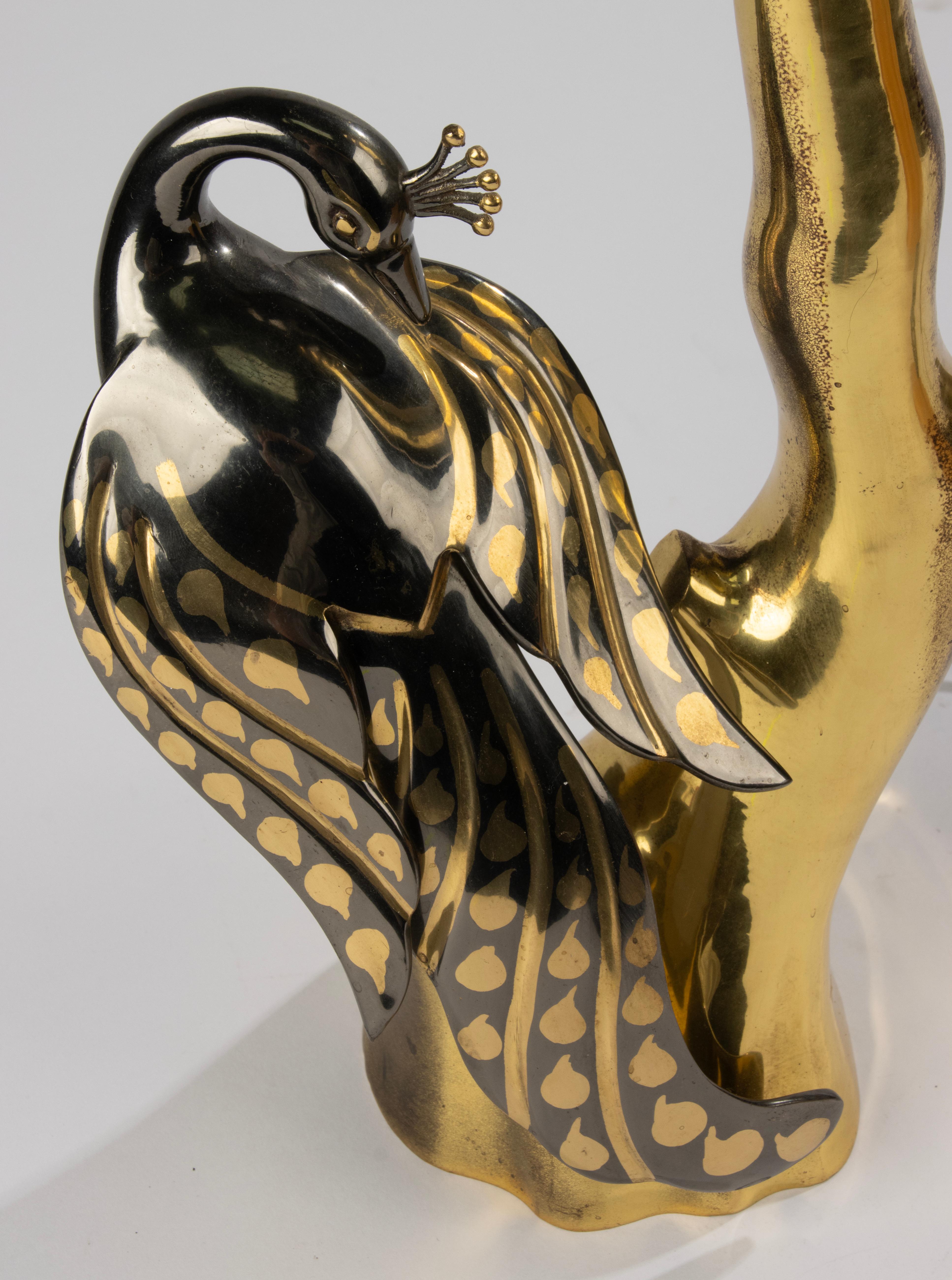 Vintage Brass Table Lamp - Peacock - Willy Daro - Hollywood Regency 6