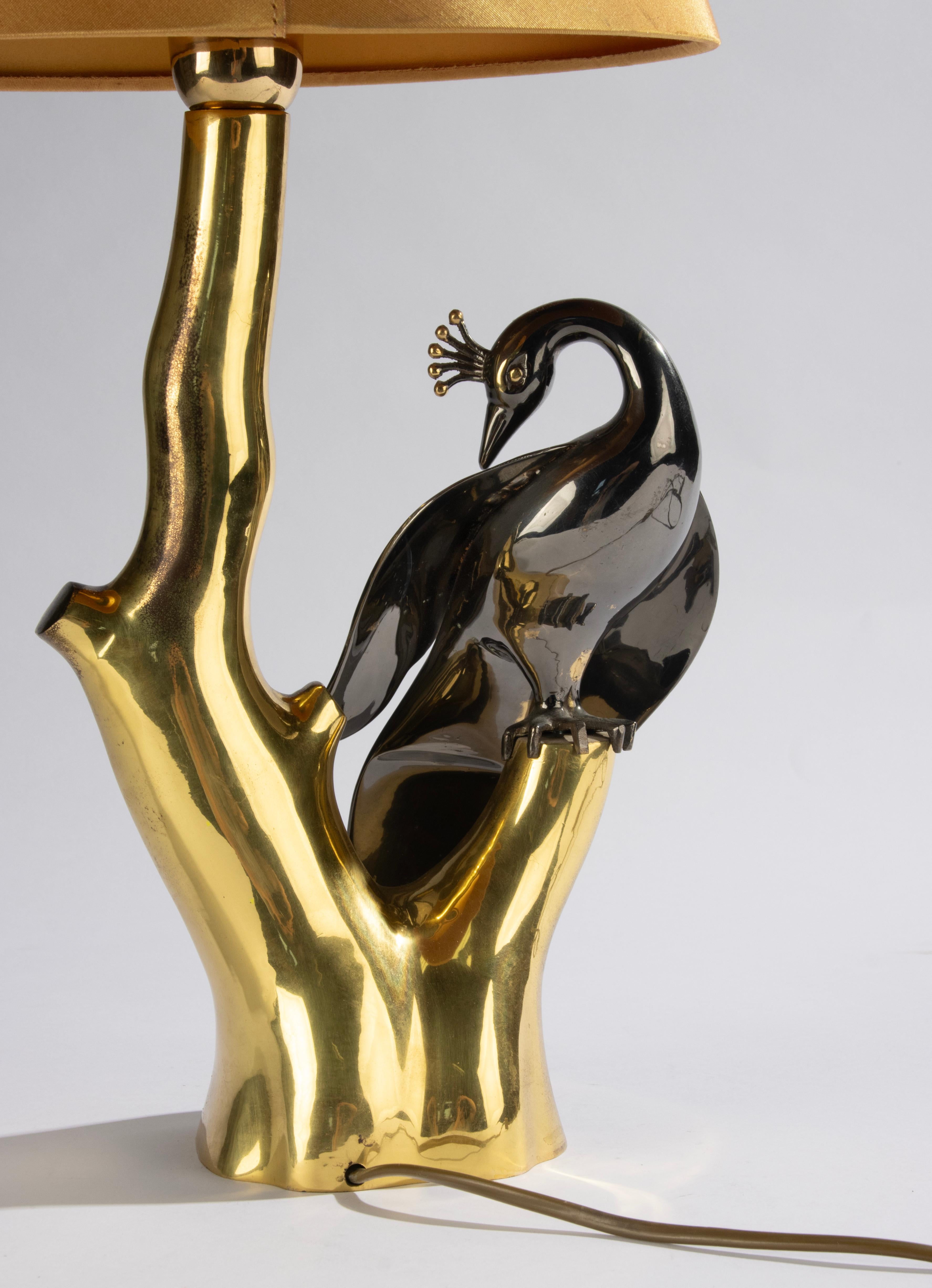 Vintage Brass Table Lamp - Peacock - Willy Daro - Hollywood Regency 2