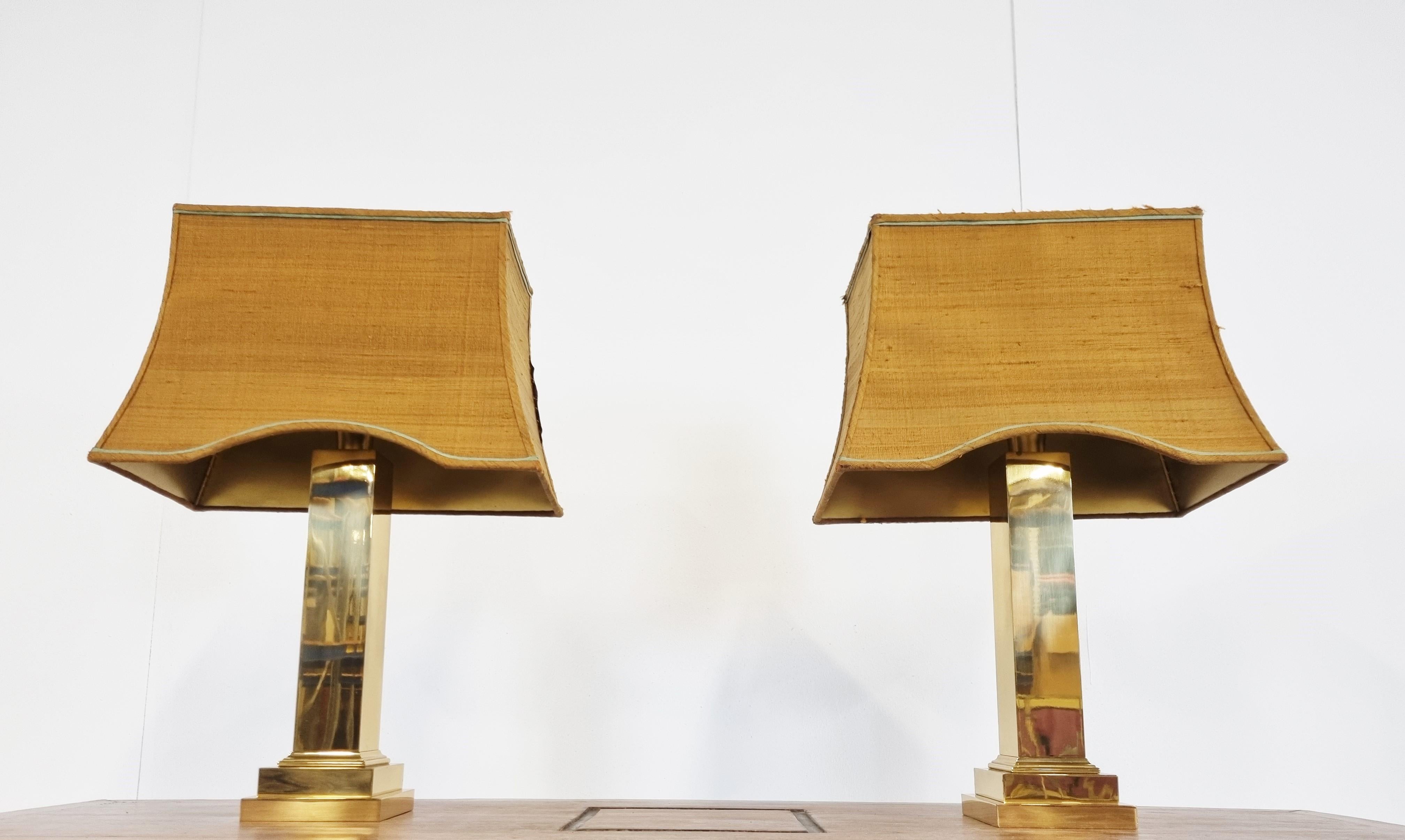 Vintage Brass Table Lamps by Belgochrom, 1970s 4