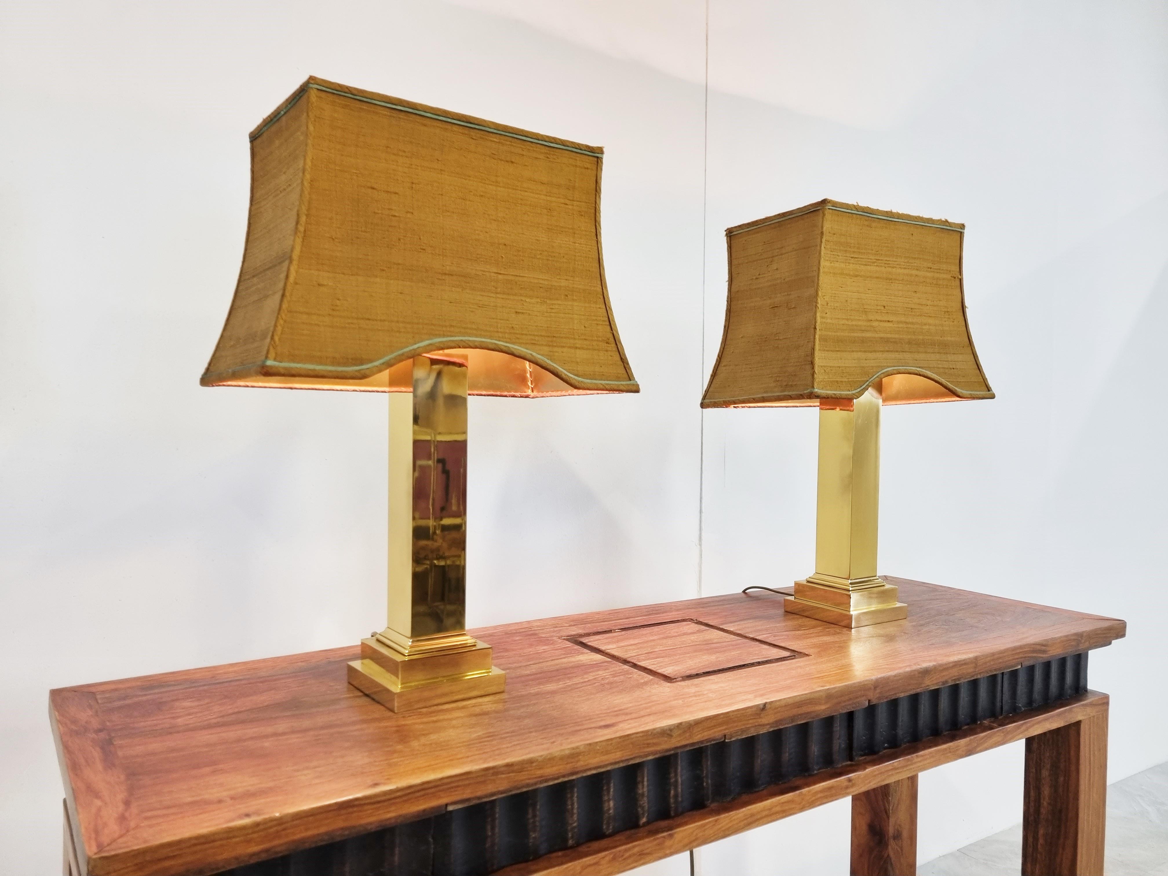 Vintage Brass Table Lamps by Belgochrom, 1970s 2