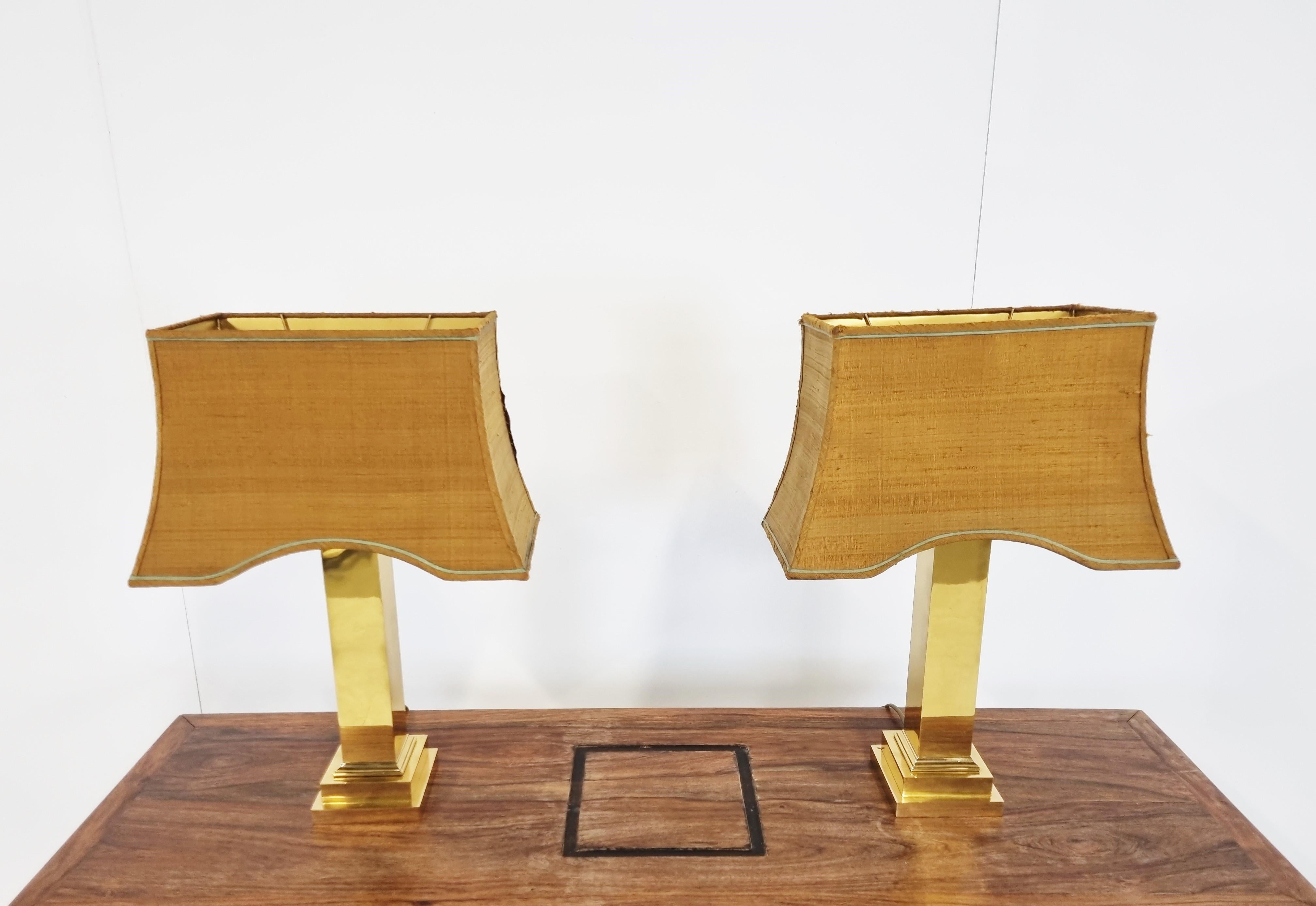 Vintage Brass Table Lamps by Belgochrom, 1970s 3