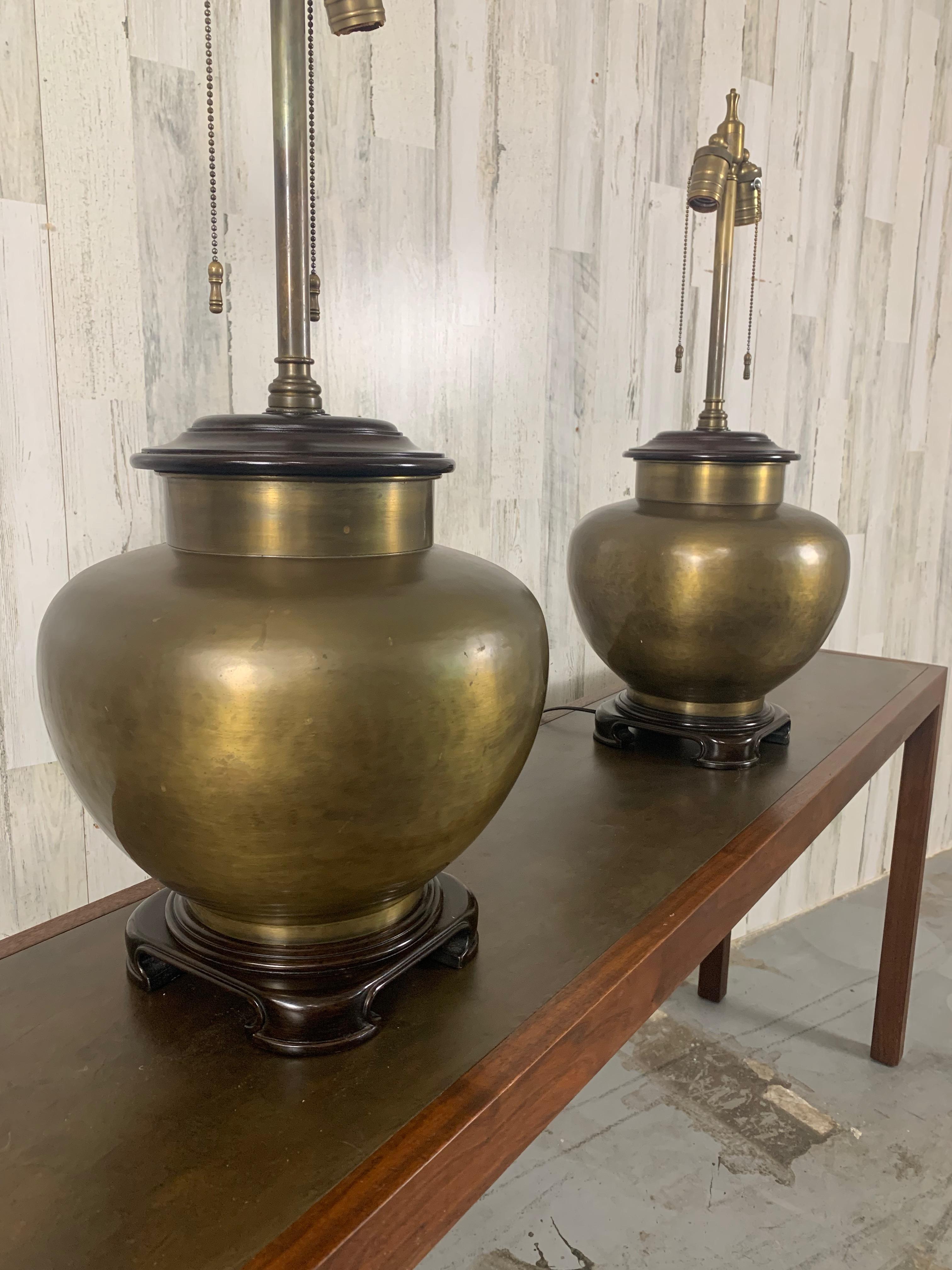 Vintage Brass Table Lamps For Sale 1