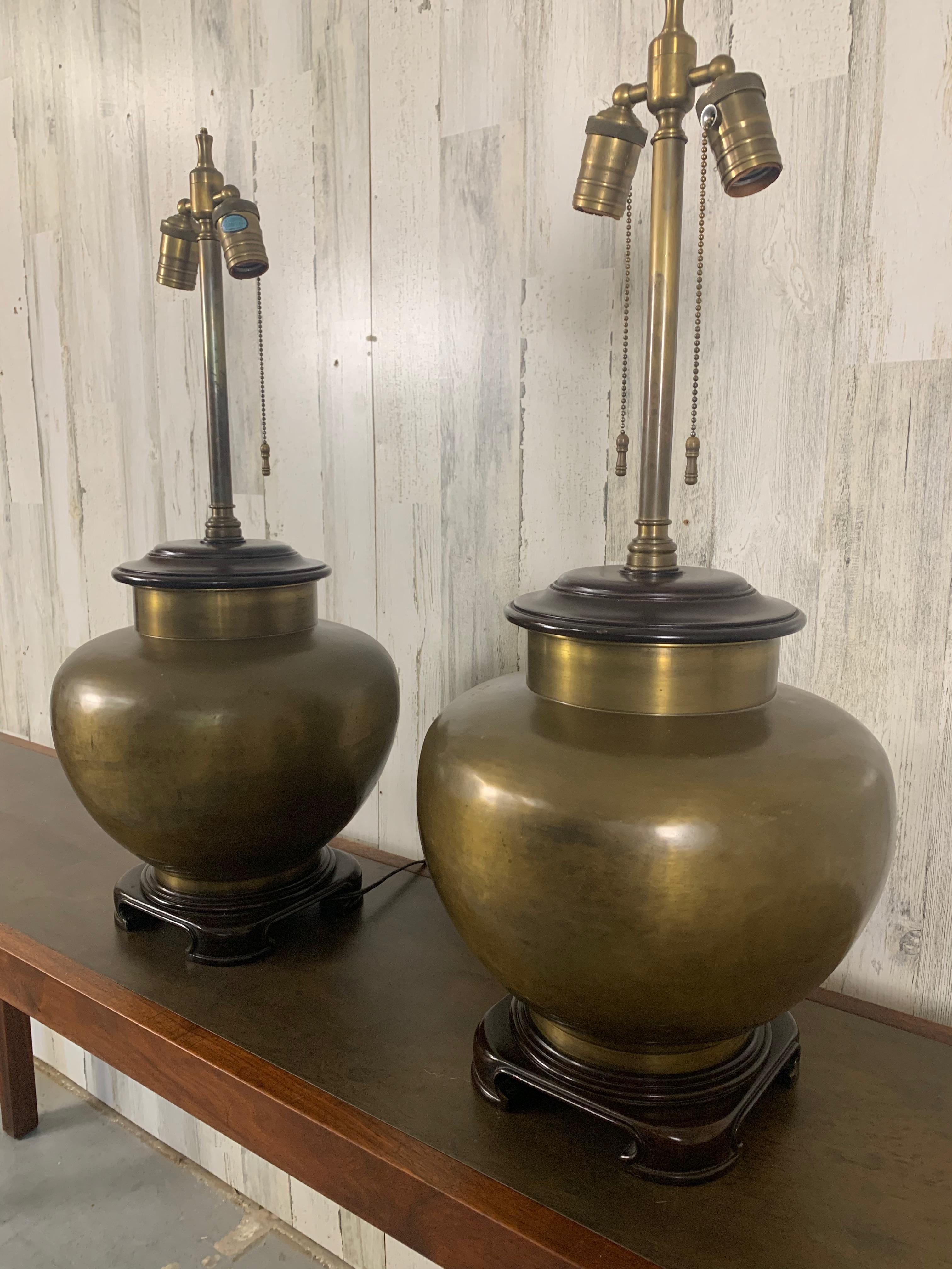 Vintage Brass Table Lamps For Sale 3