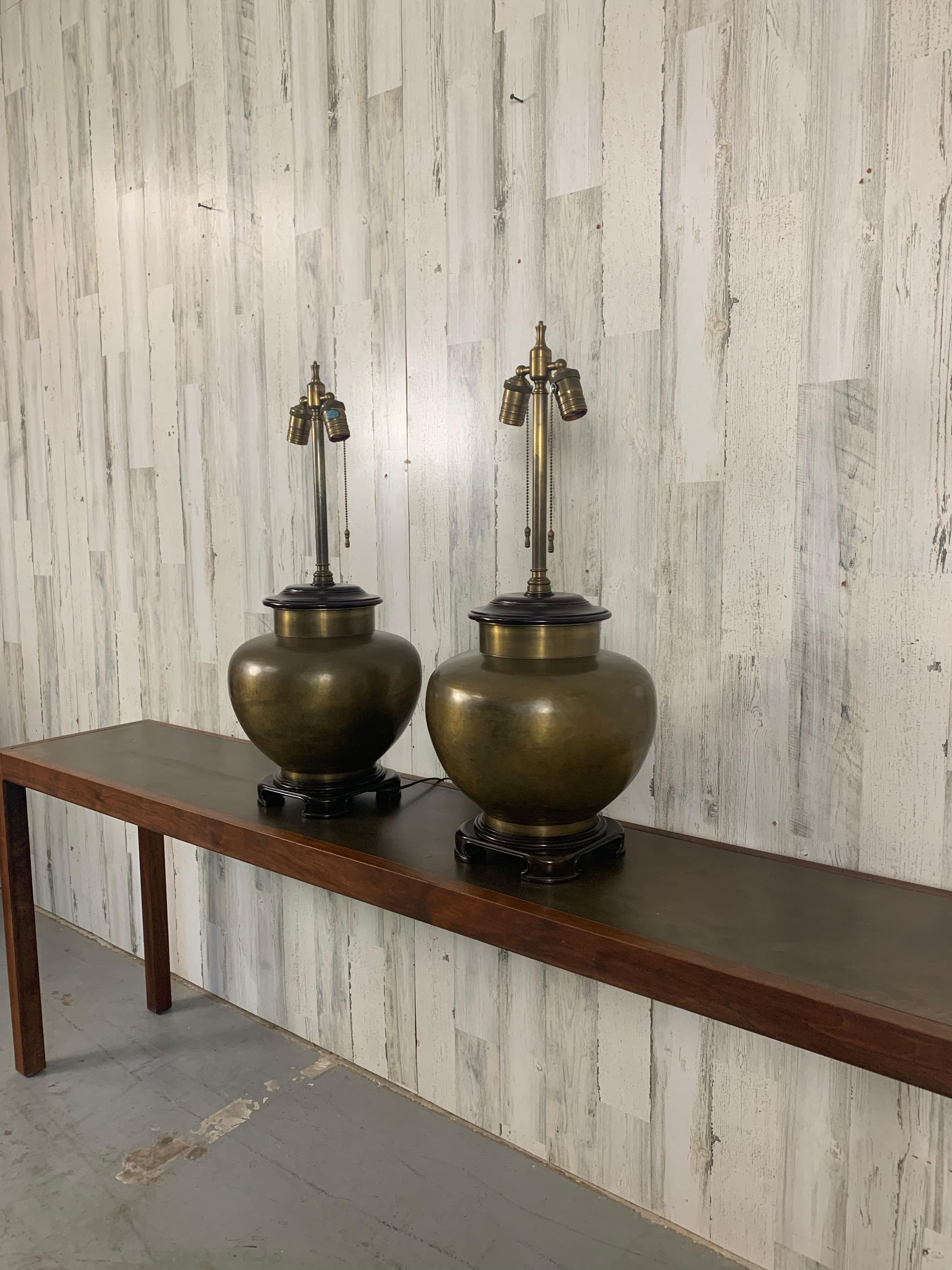 Vintage Brass Table Lamps 4