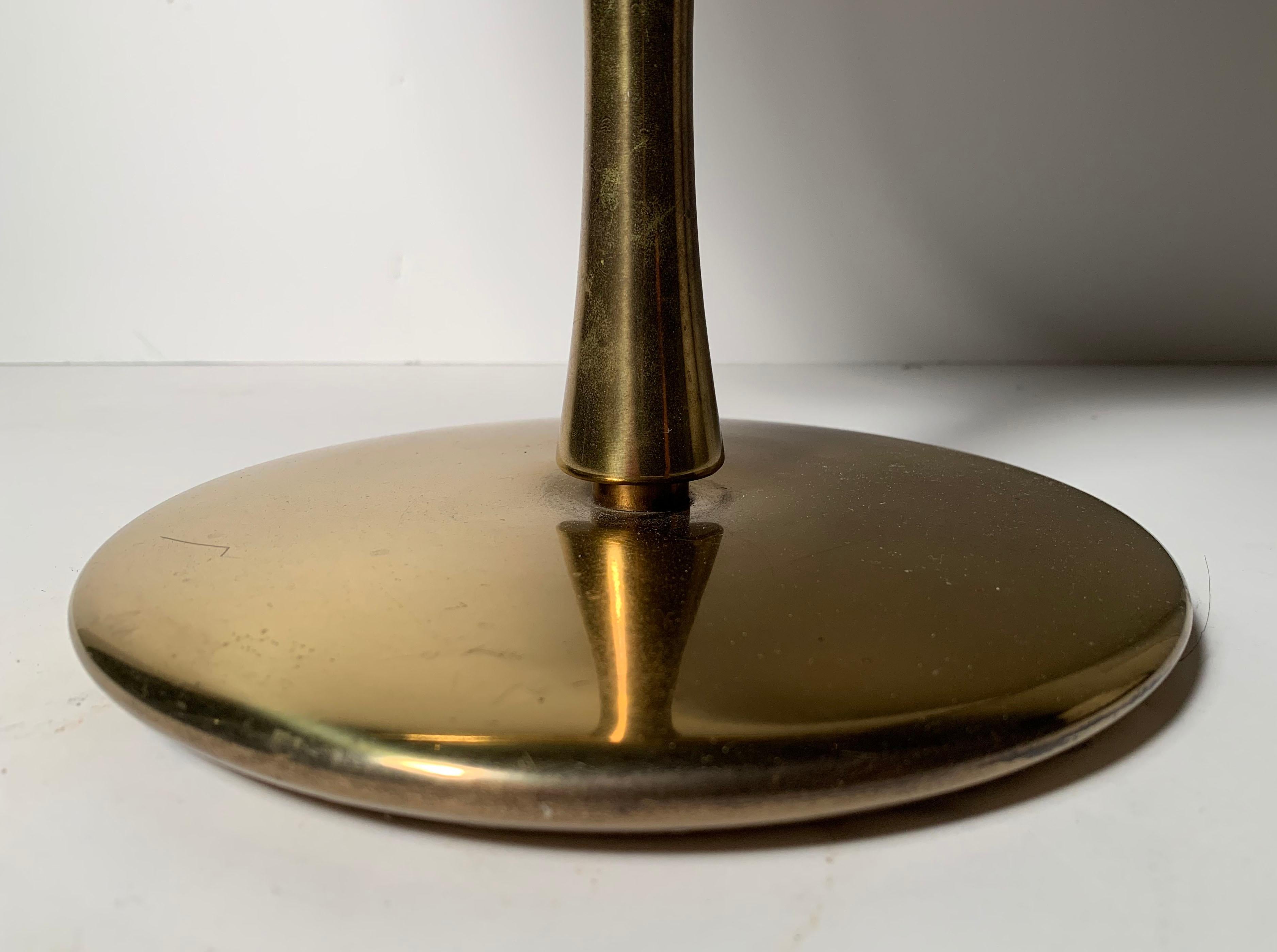 Mid-Century Modern Vintage Brass Table Mirror attributed to Charles Hollis Jones For Sale