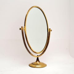 Vintage Brass Table Top Vanity Mirror