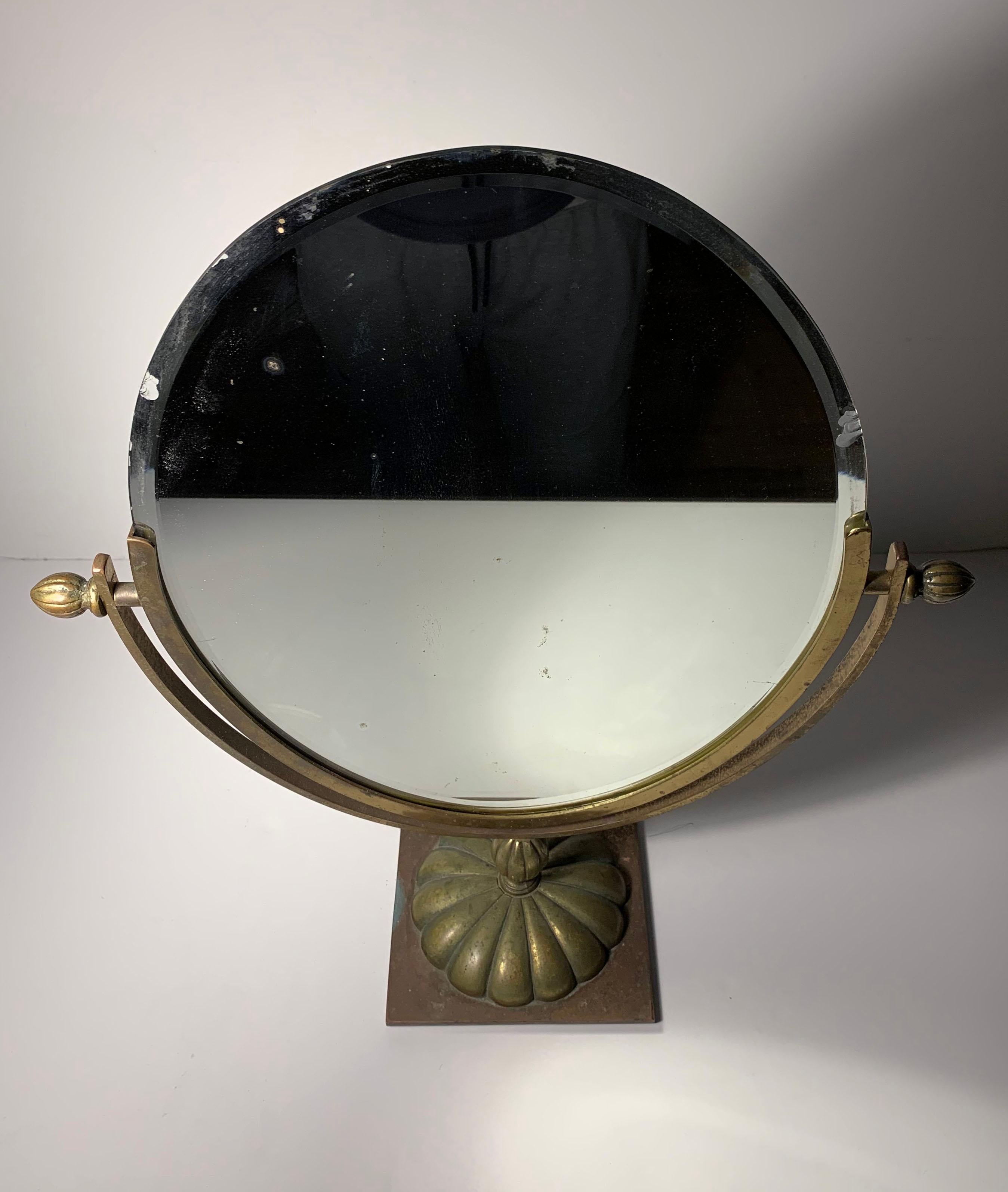gold vanity mirror vintage