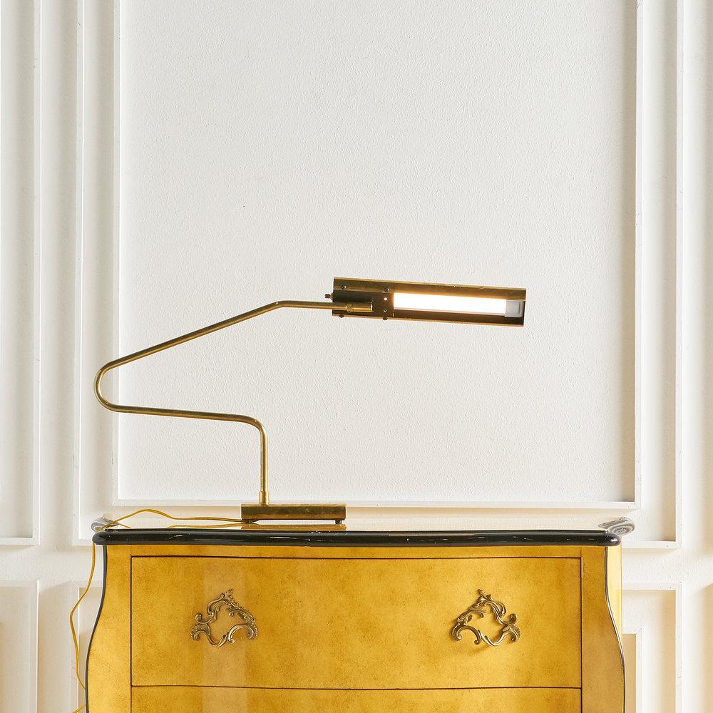 Mid-Century Modern Vintage Brass Task Lamp