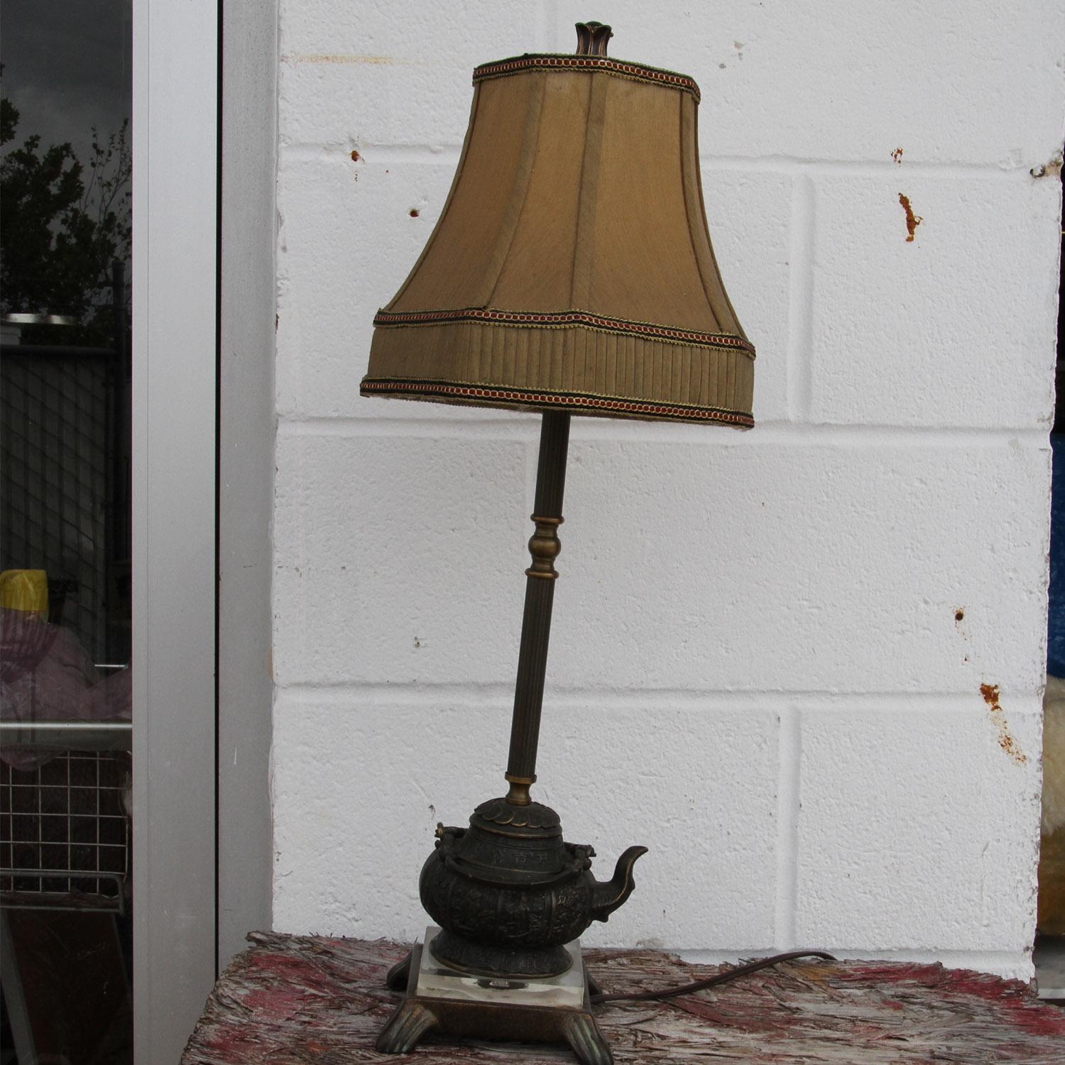 Vintage Brass Teapot Lamp by Quoizel For Sale at 1stDibs vintage teapot lamp teapot lamps teapot lamps for sale