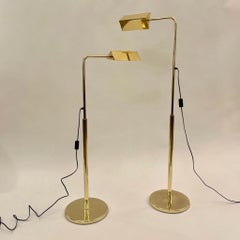 Vintage Brass Telescopic Floor Lamp by Florian Schulz, Germany ca. 1980s