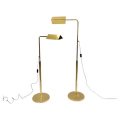 Vintage Brass Telescopic Floor Lamp by Florian Schulz, Germany ca. 1980s