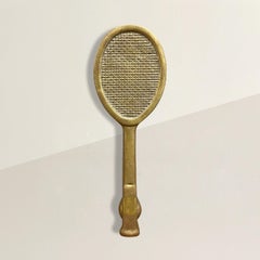 Vintage Brass Tennis Racquet Door Knocker
