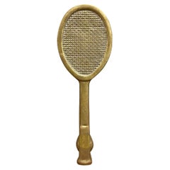 Vintage Brass Tennis Racquet Door Knocker