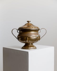 Vintage Brass Tin with Lid - Handmade, Italy, 1940s